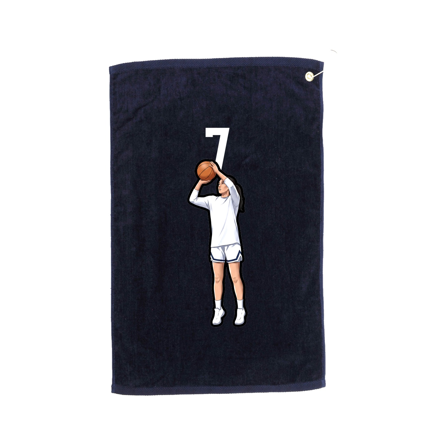 Golf Towel — Number Top in Navy