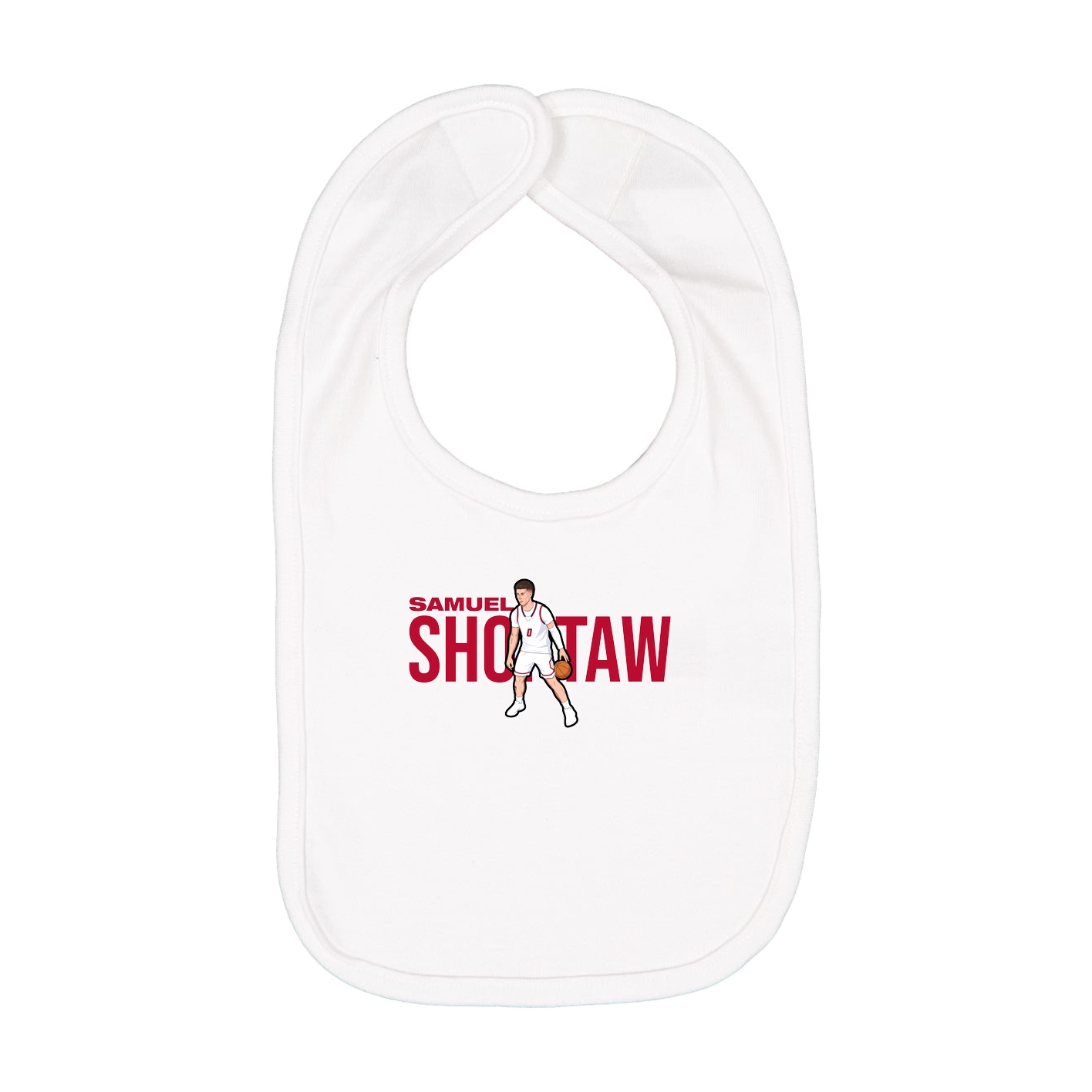 Infant Bib — Player Name in White