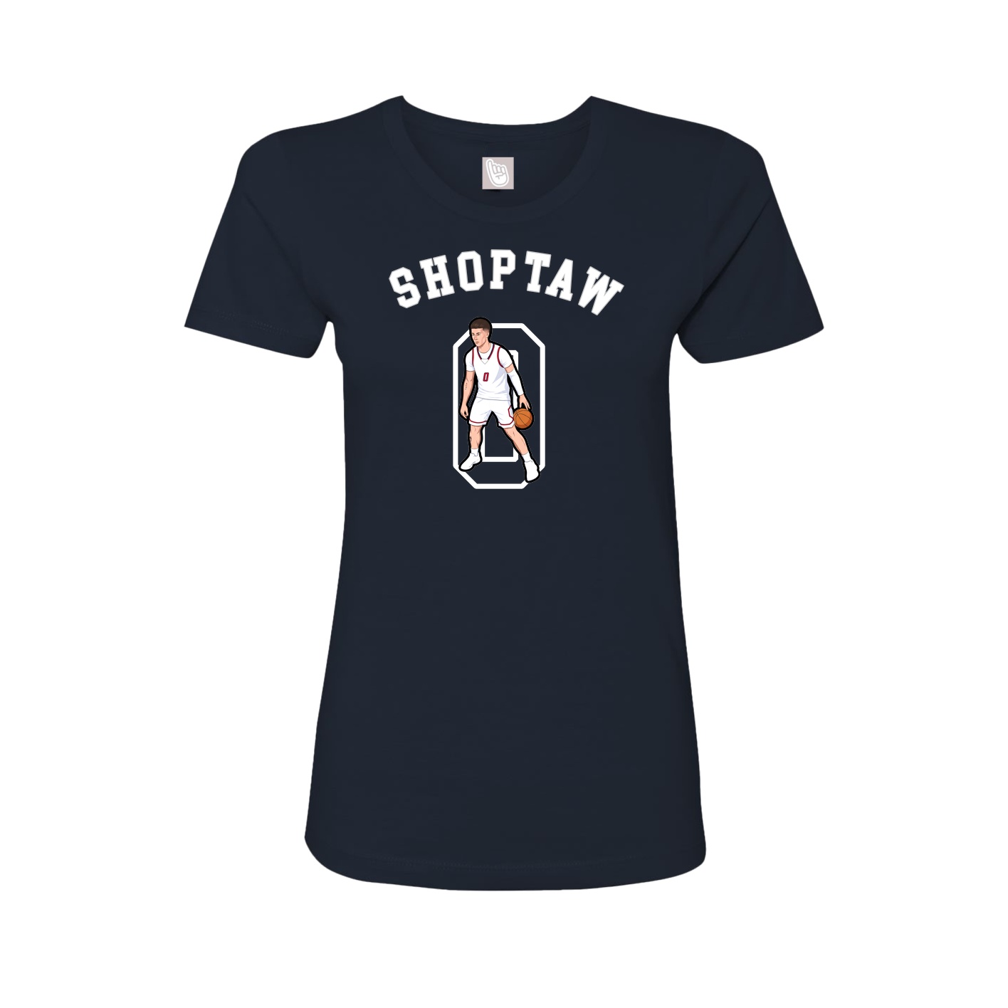 Fitted Women's Tee — Shirsey Arch in Navy
