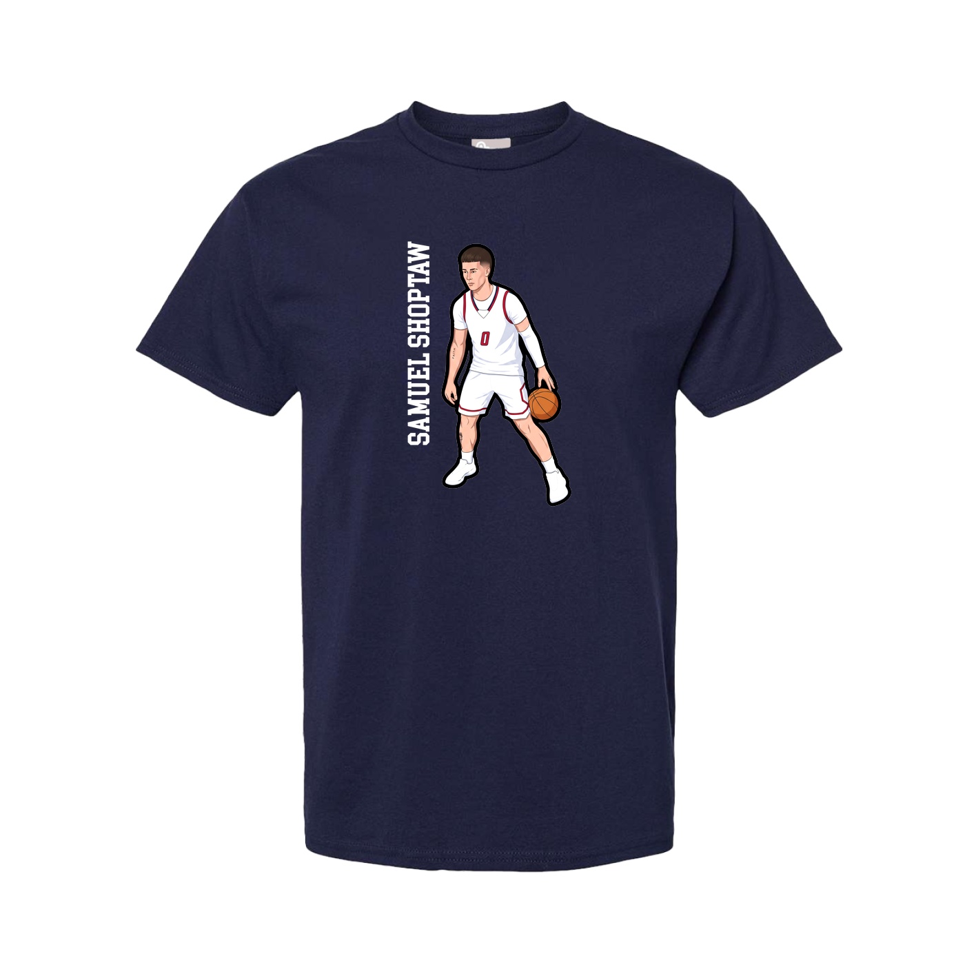 Tee — Name Vertical in Navy