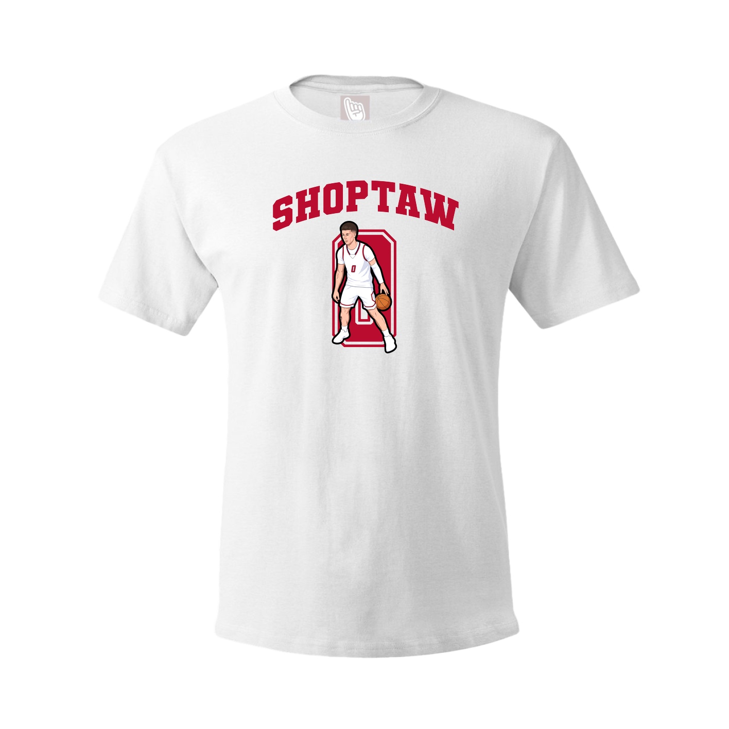 Youth Tee — Number in White