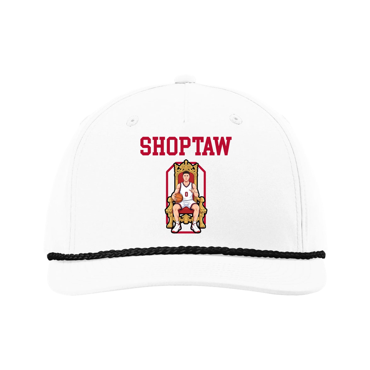 Five-Panel Classic Rope Cap — Shirsey in White