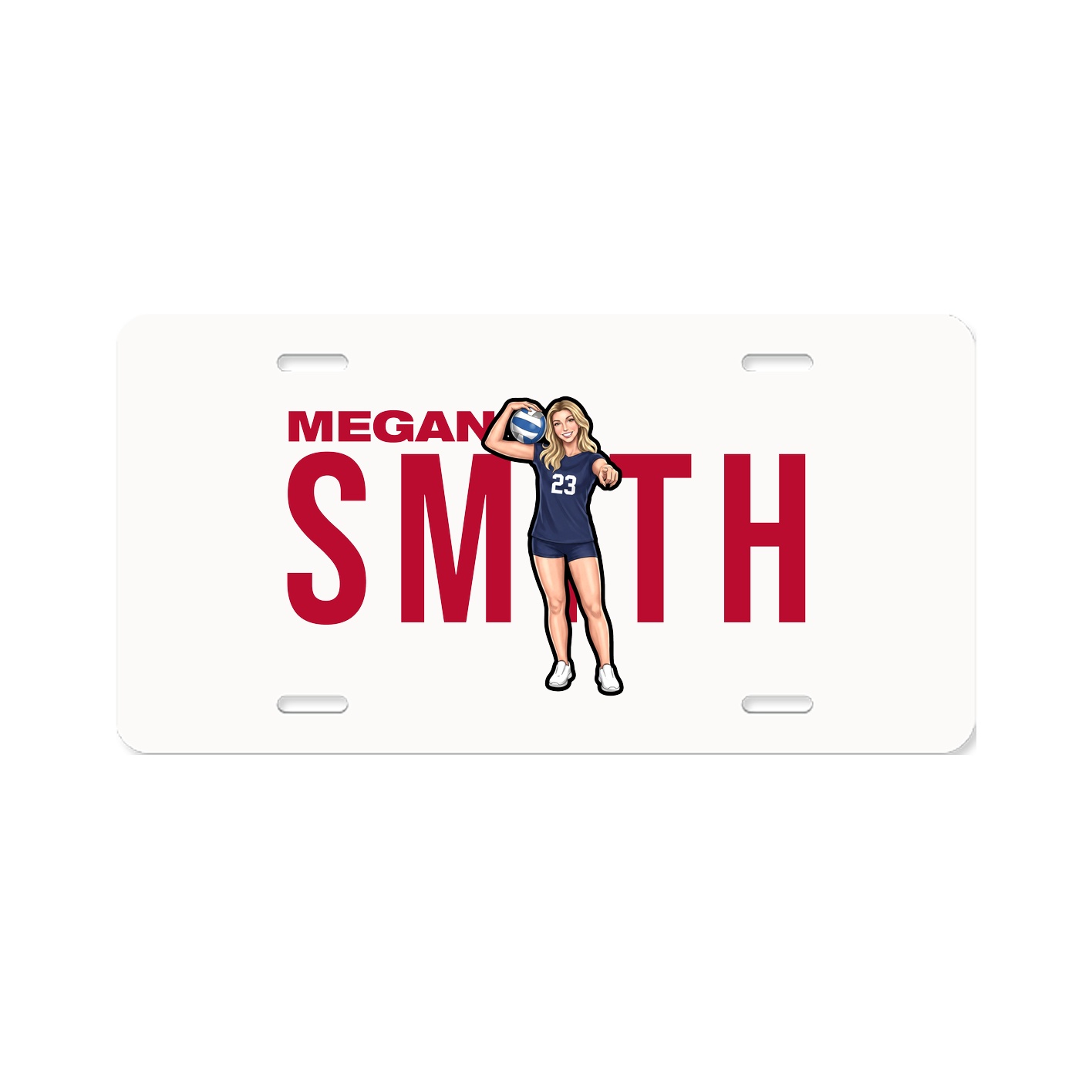 License Plate — Player Name in Classic