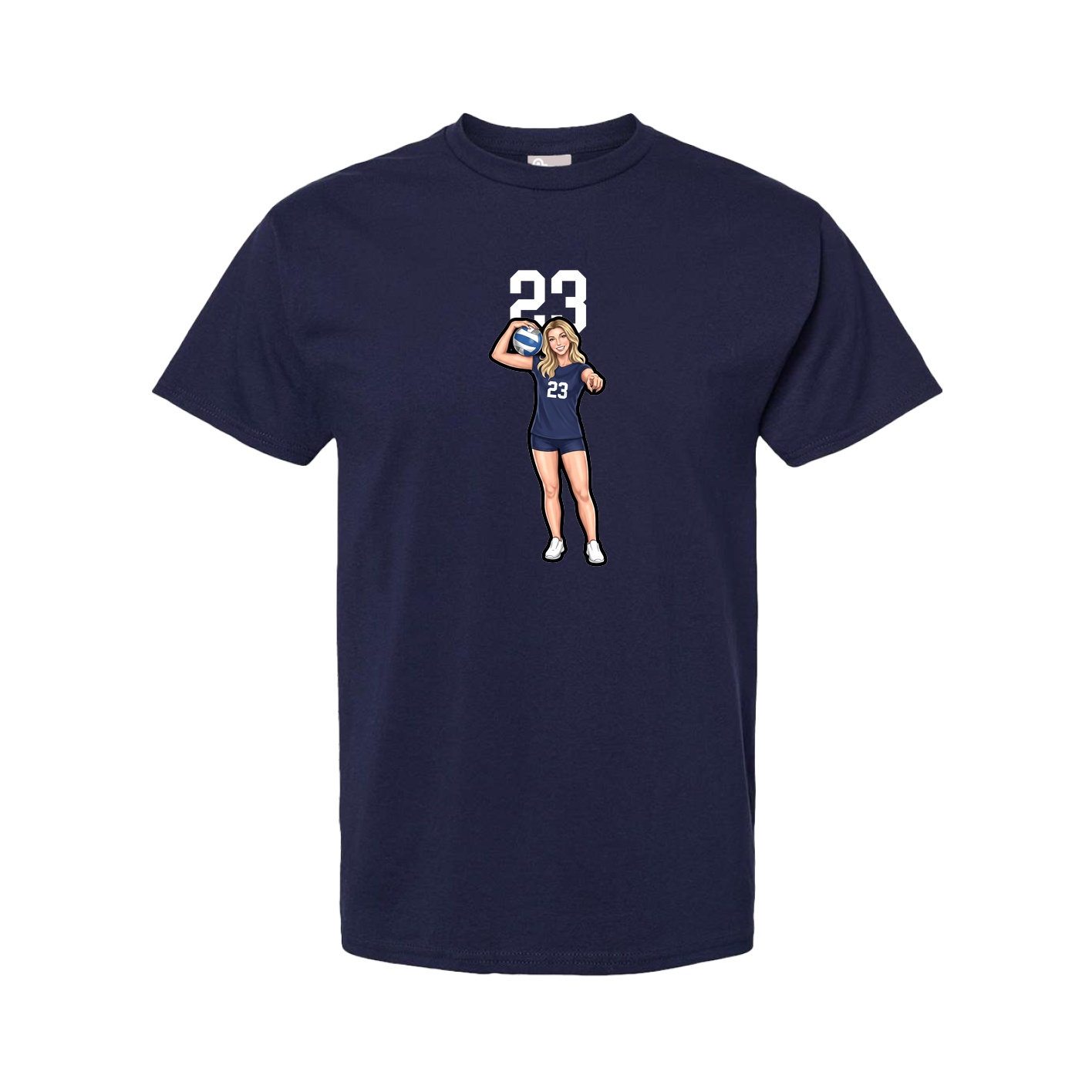 Tee — Number Top in Navy