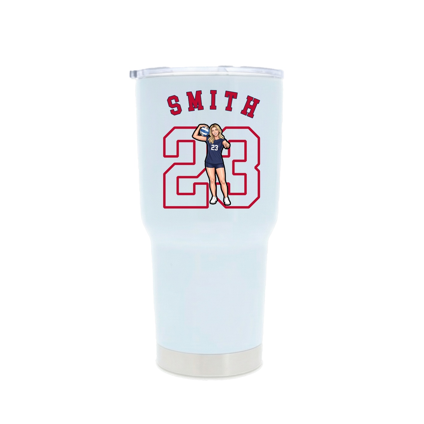 30oz Stainless Steel Tumbler — Shirsey Arch in White