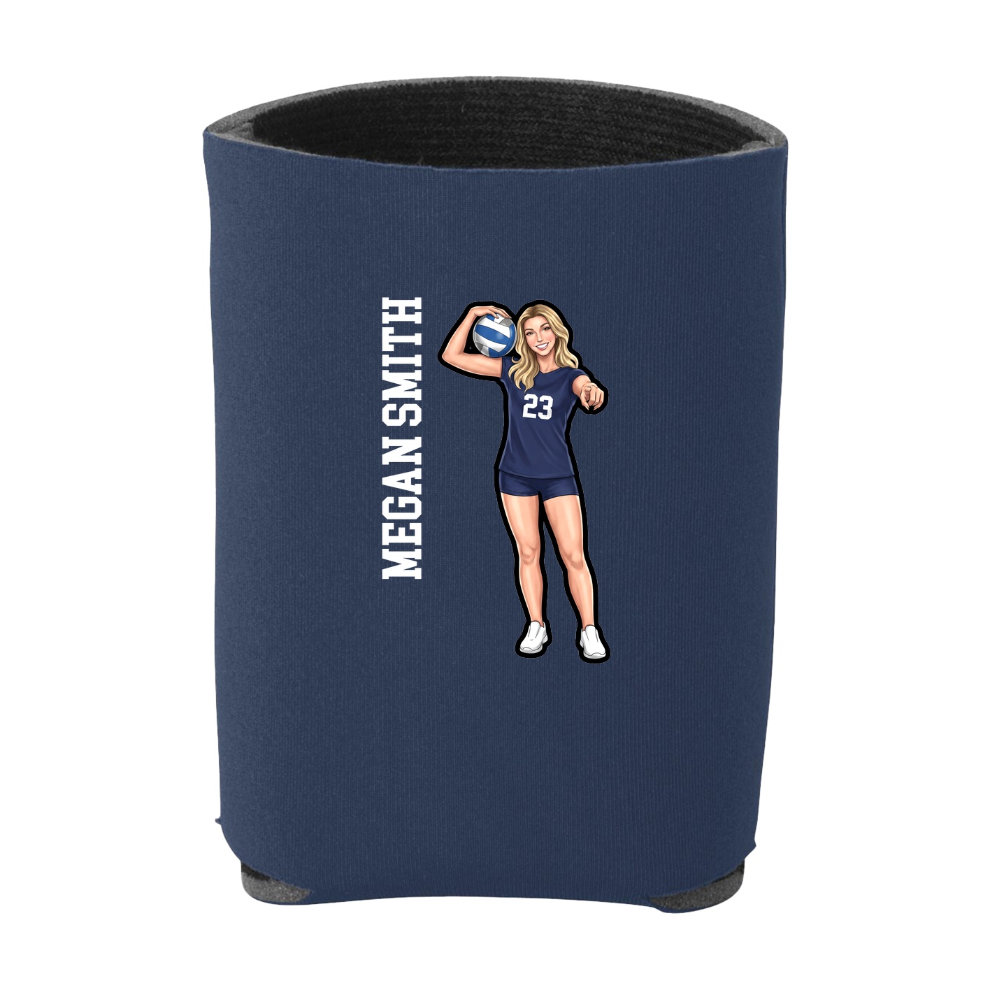 Can Holder — Name Vertical in Navy