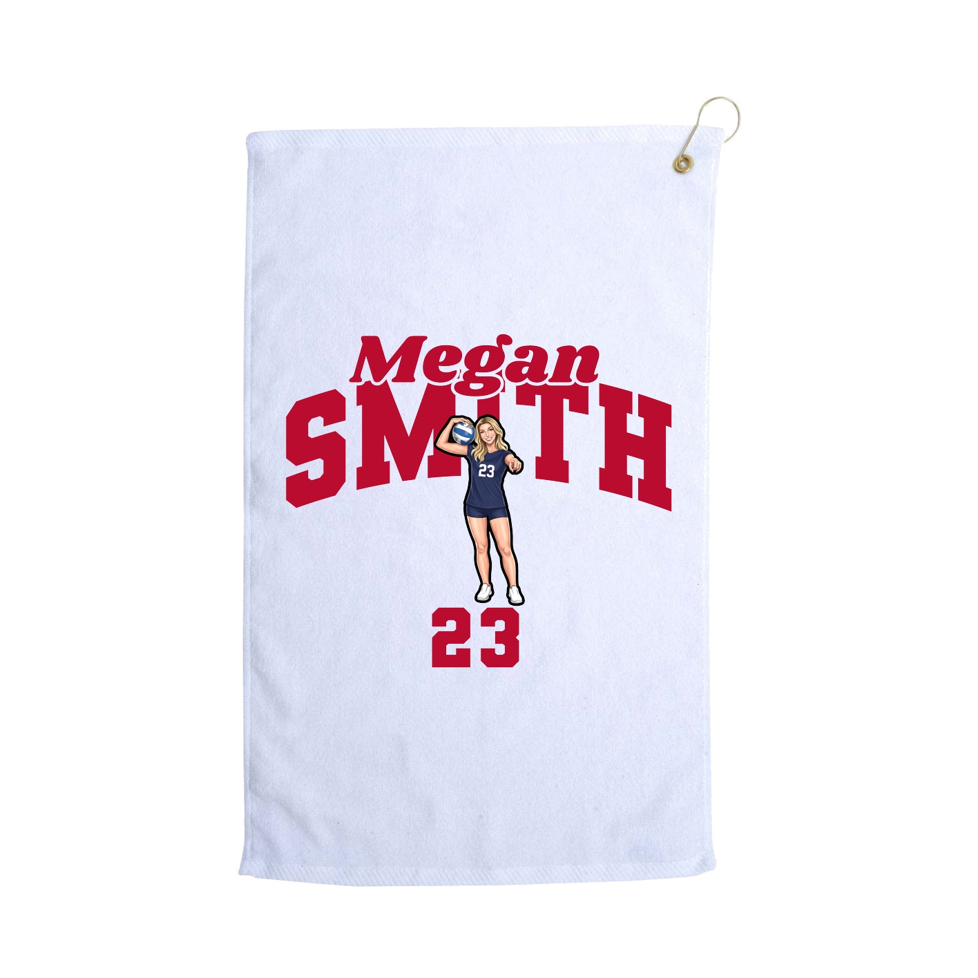 Golf Towel — Signature Arch in White