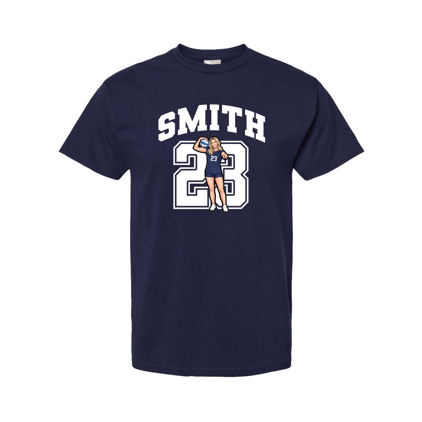 Tee — Number in Navy