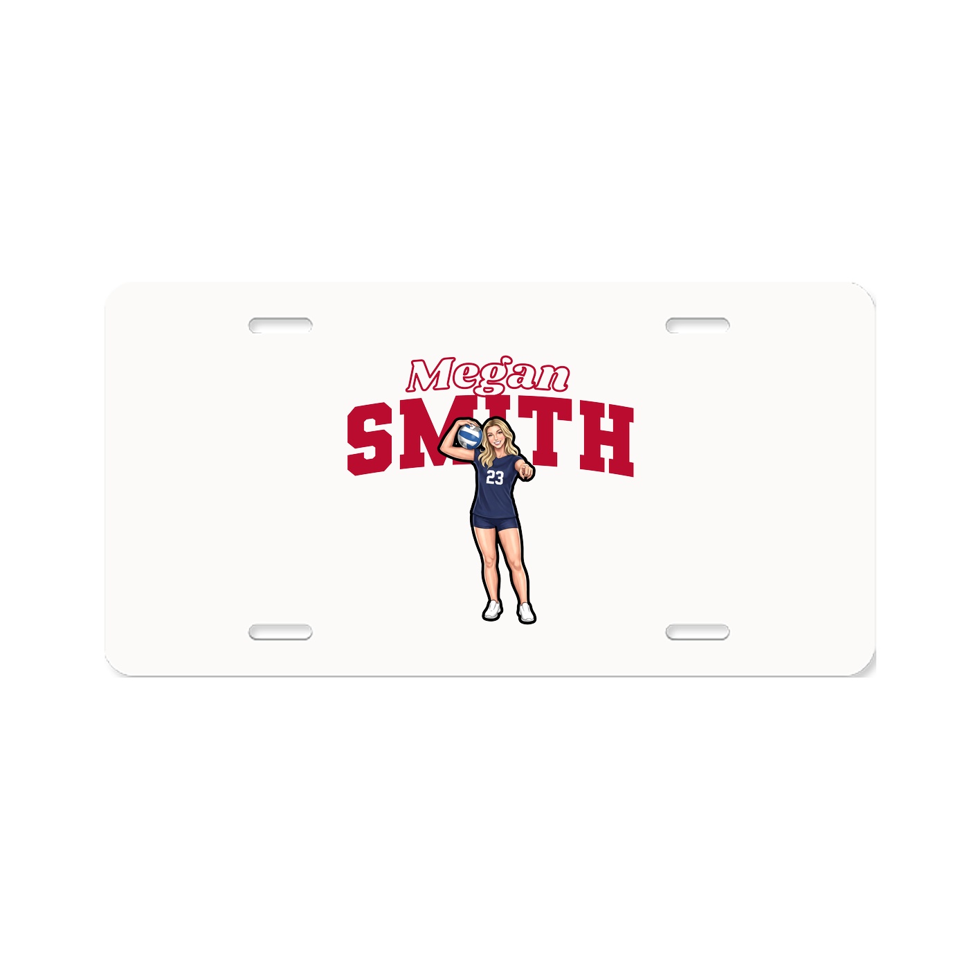 License Plate — Name Arch in Classic