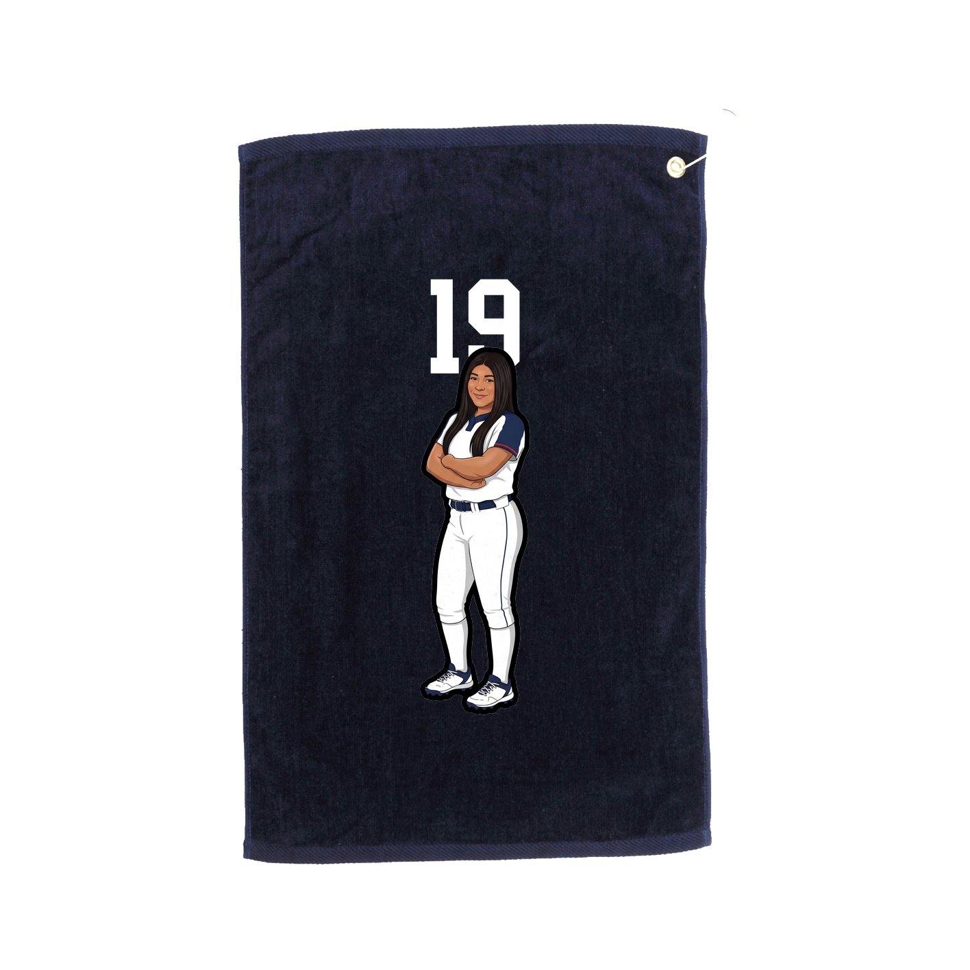 Golf Towel — Number Top in Navy