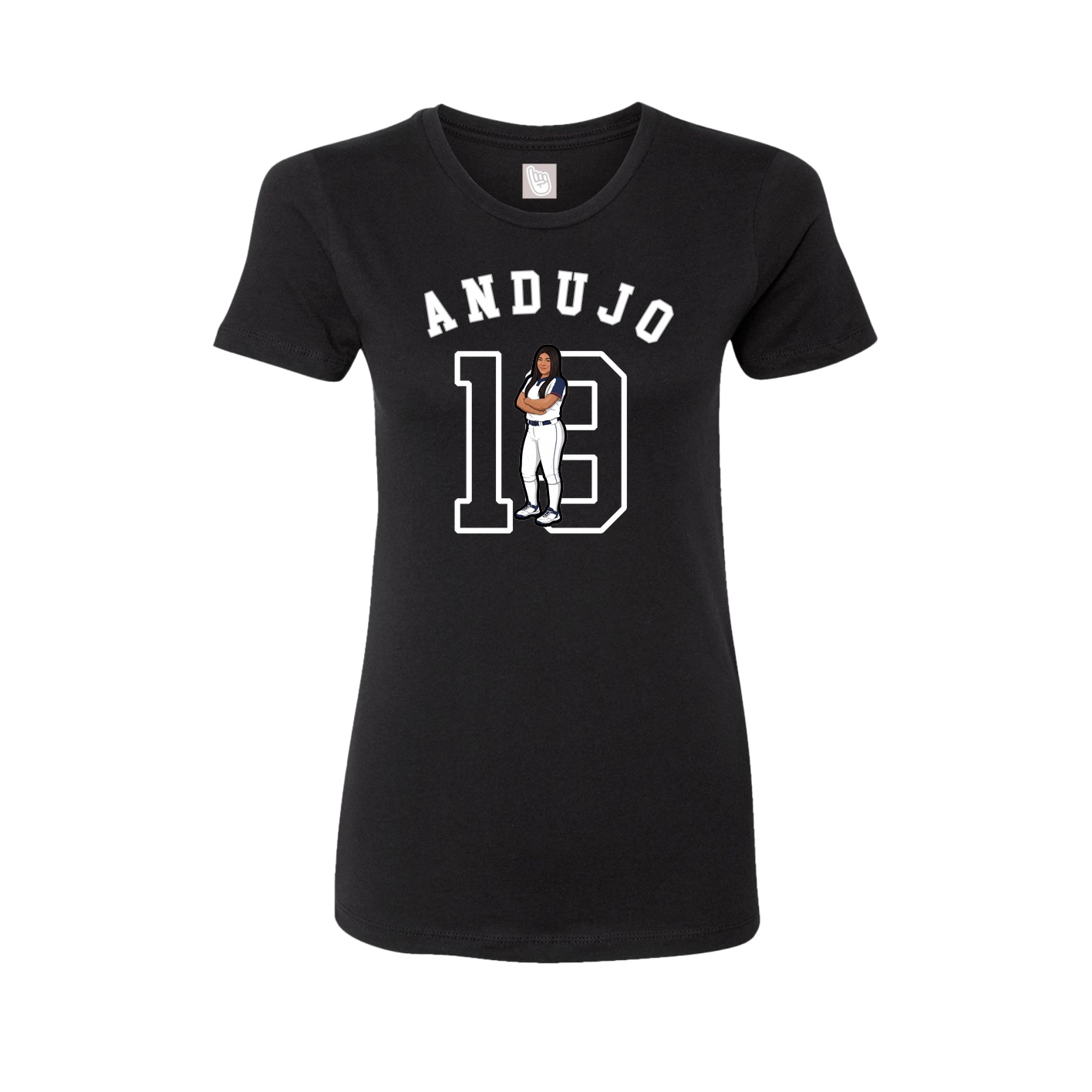 Fitted Women's Tee — Shirsey Arch in Black