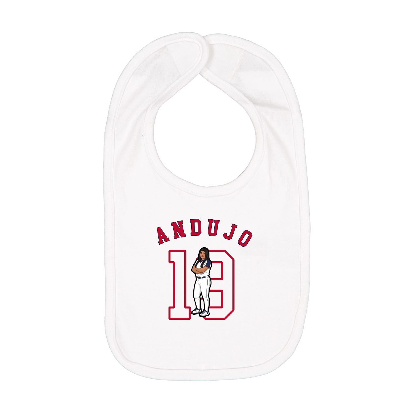 Infant Bib — Shirsey Arch in White
