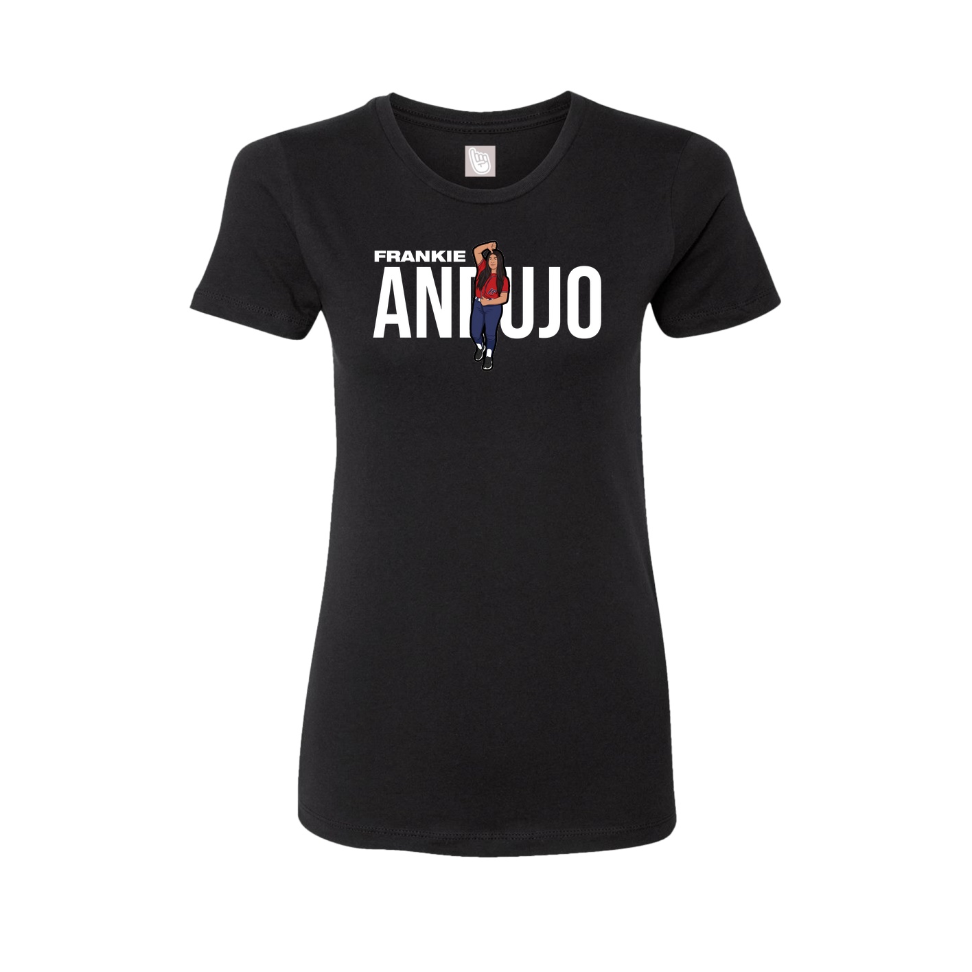 Fitted Women's Tee — Player Name in Black