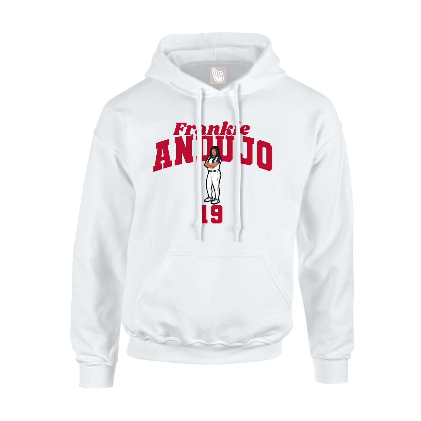 Youth Hoodie — Signature Arch in White