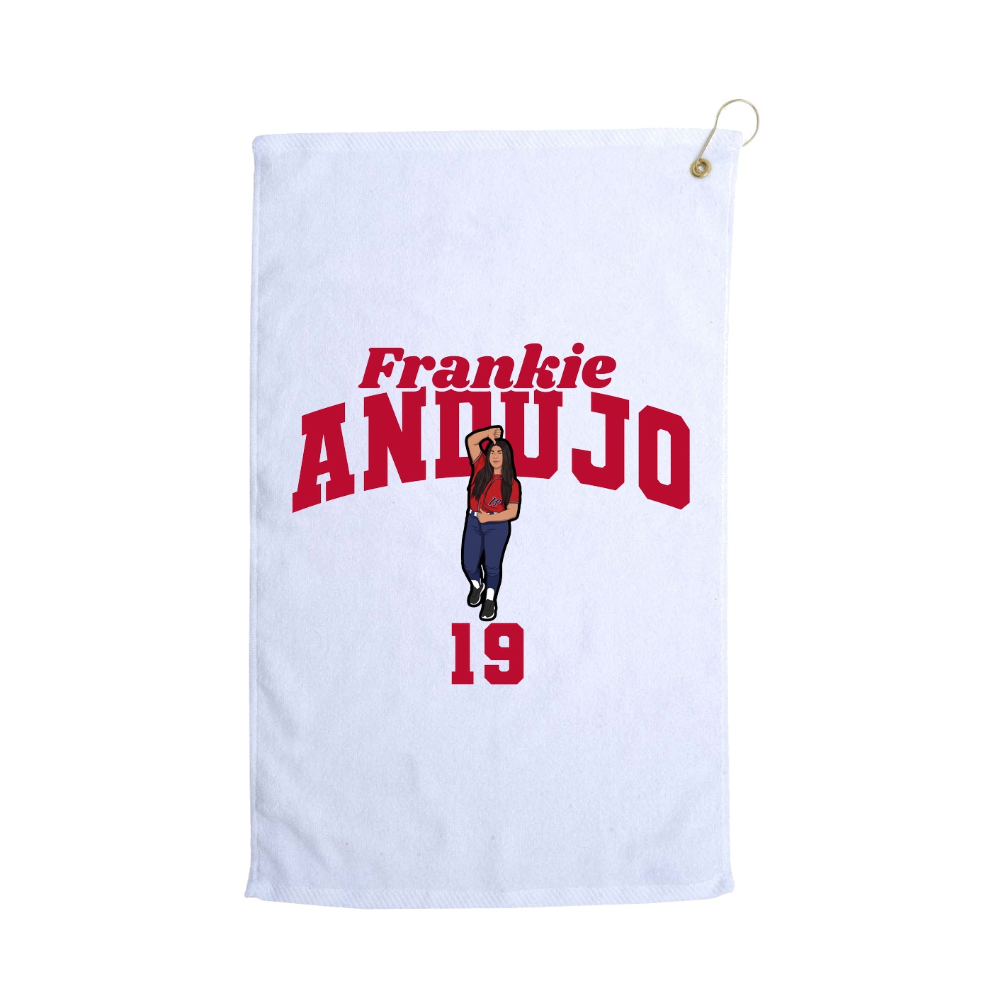 Golf Towel — Signature Arch in White