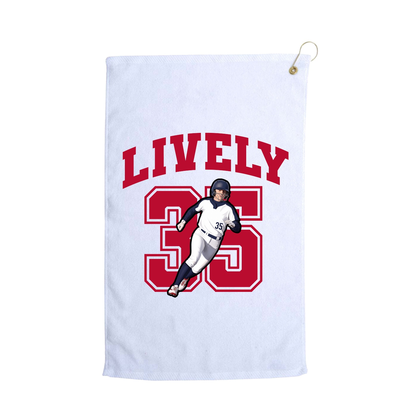 Golf Towel — Number in White