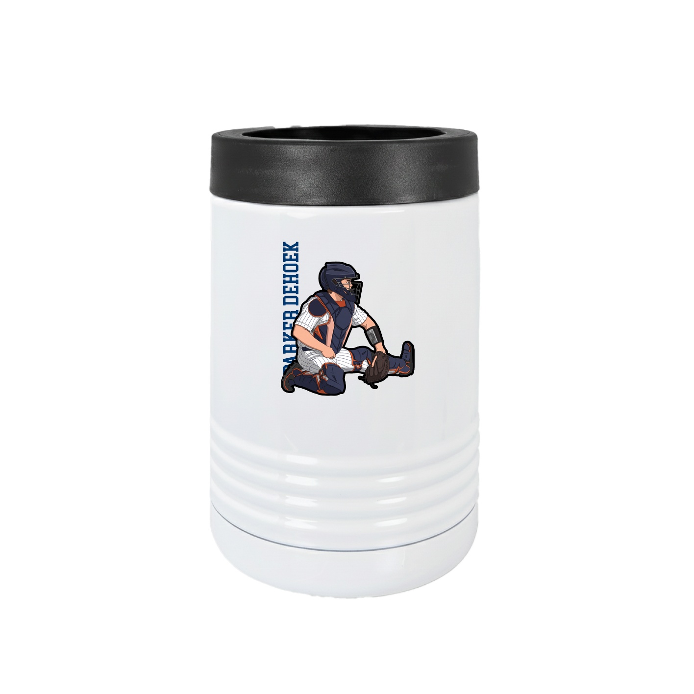 Beverage Holder — Name Vertical in White