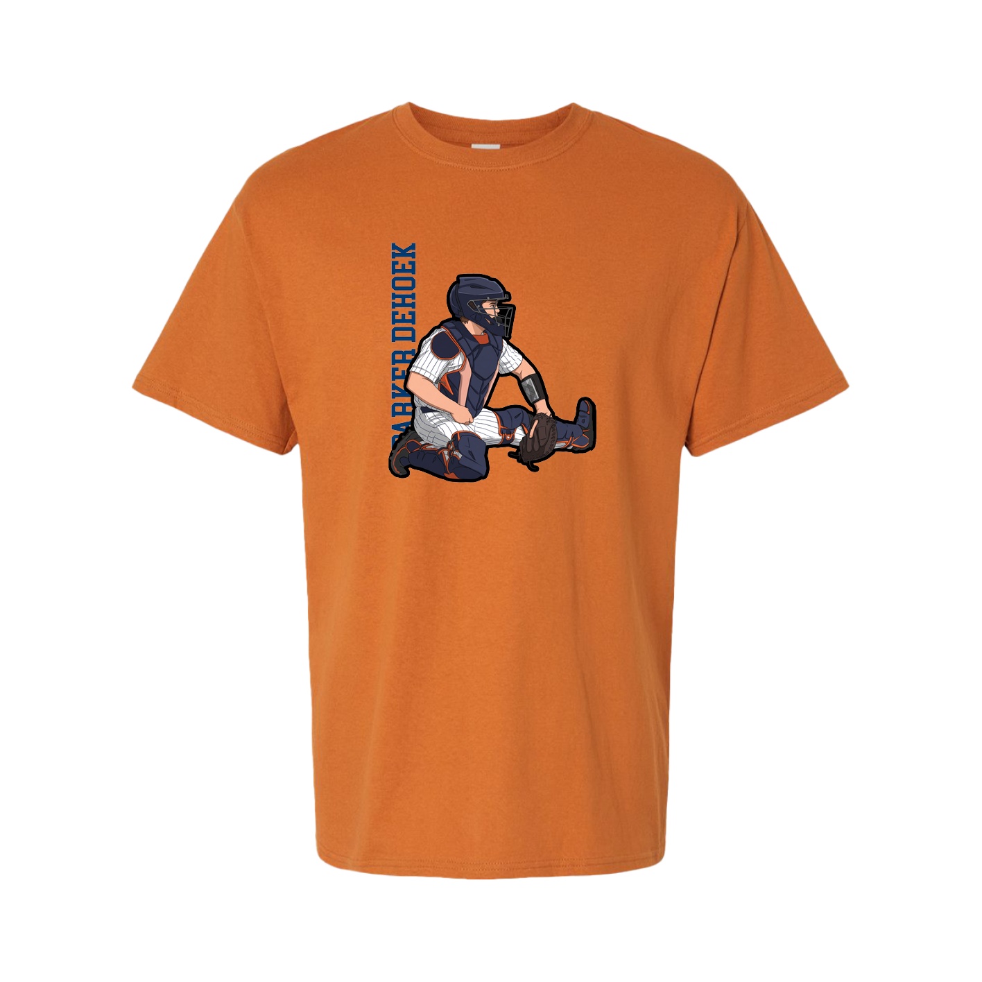 Tee — Name Vertical in Orange