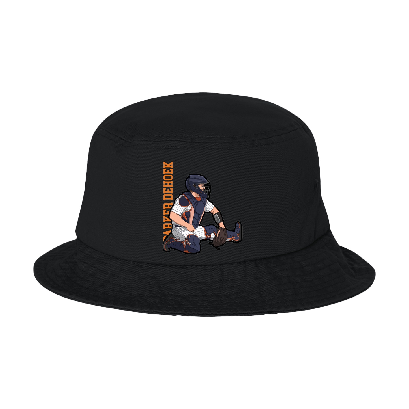 Bucket Cap — Name Vertical in Black