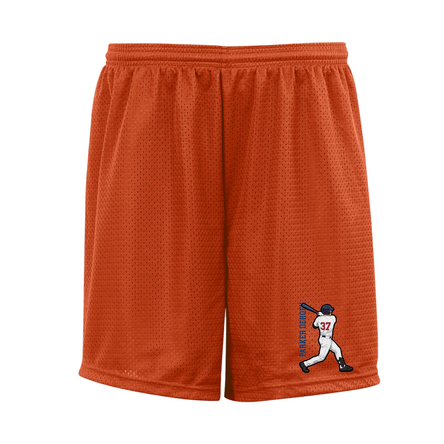 Shorts — Name Vertical in Orange