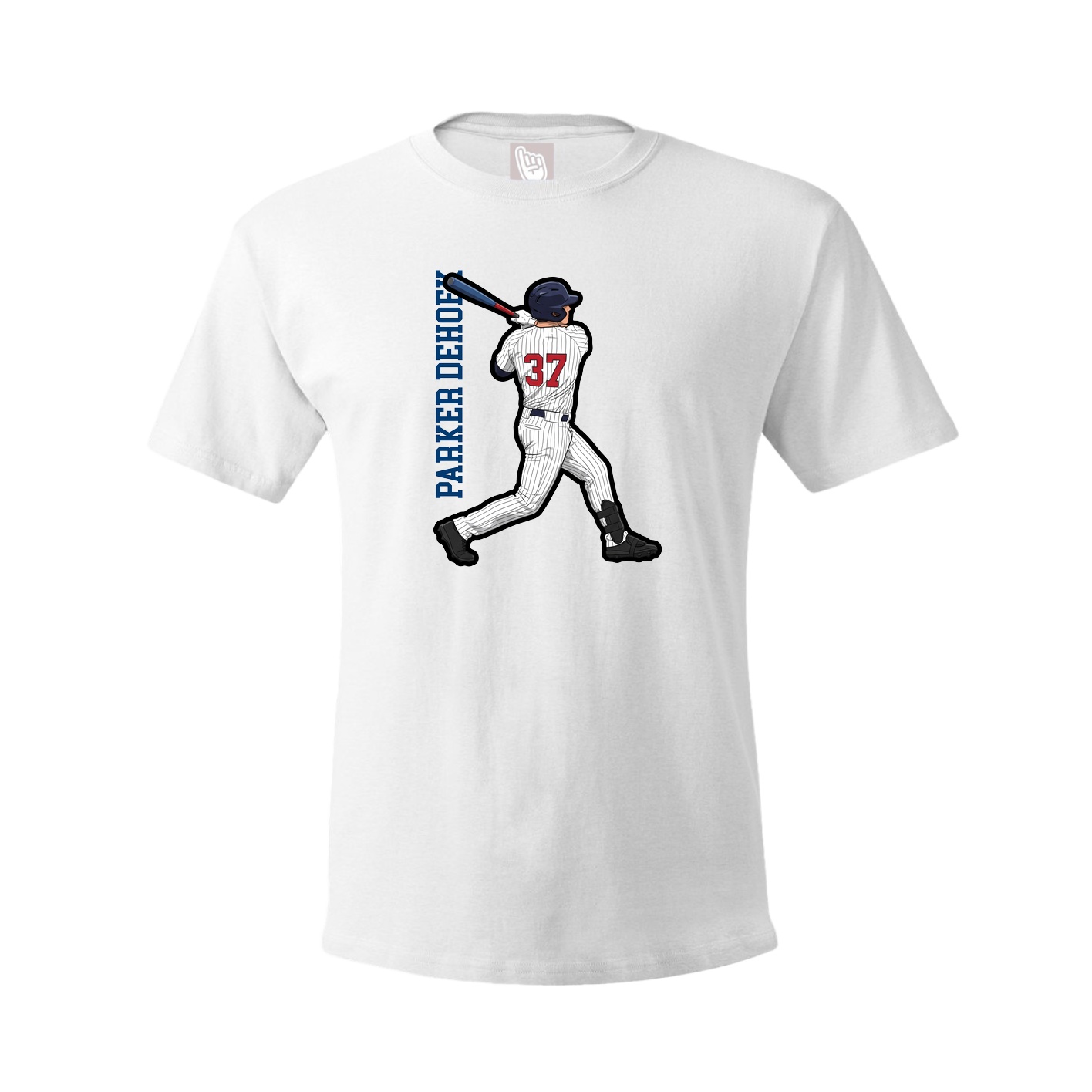 Tee — Name Vertical in White