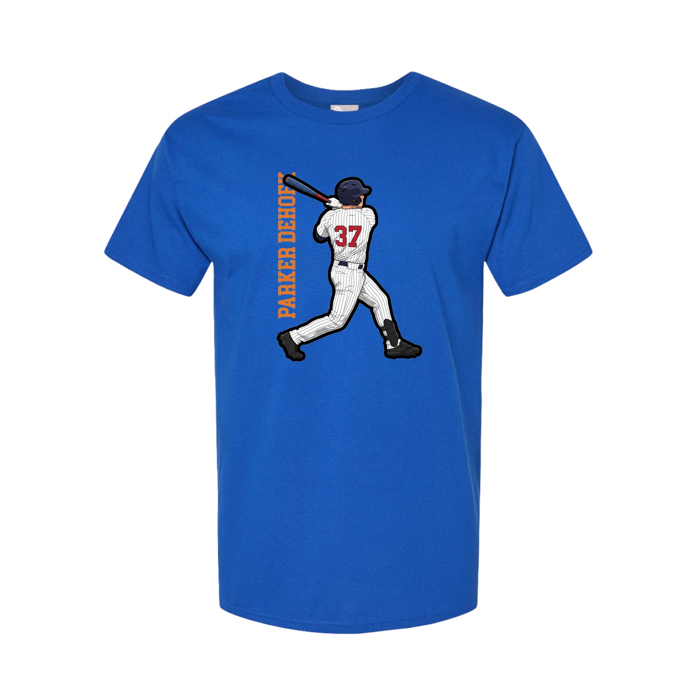 Youth Tee — Name Vertical in Royal