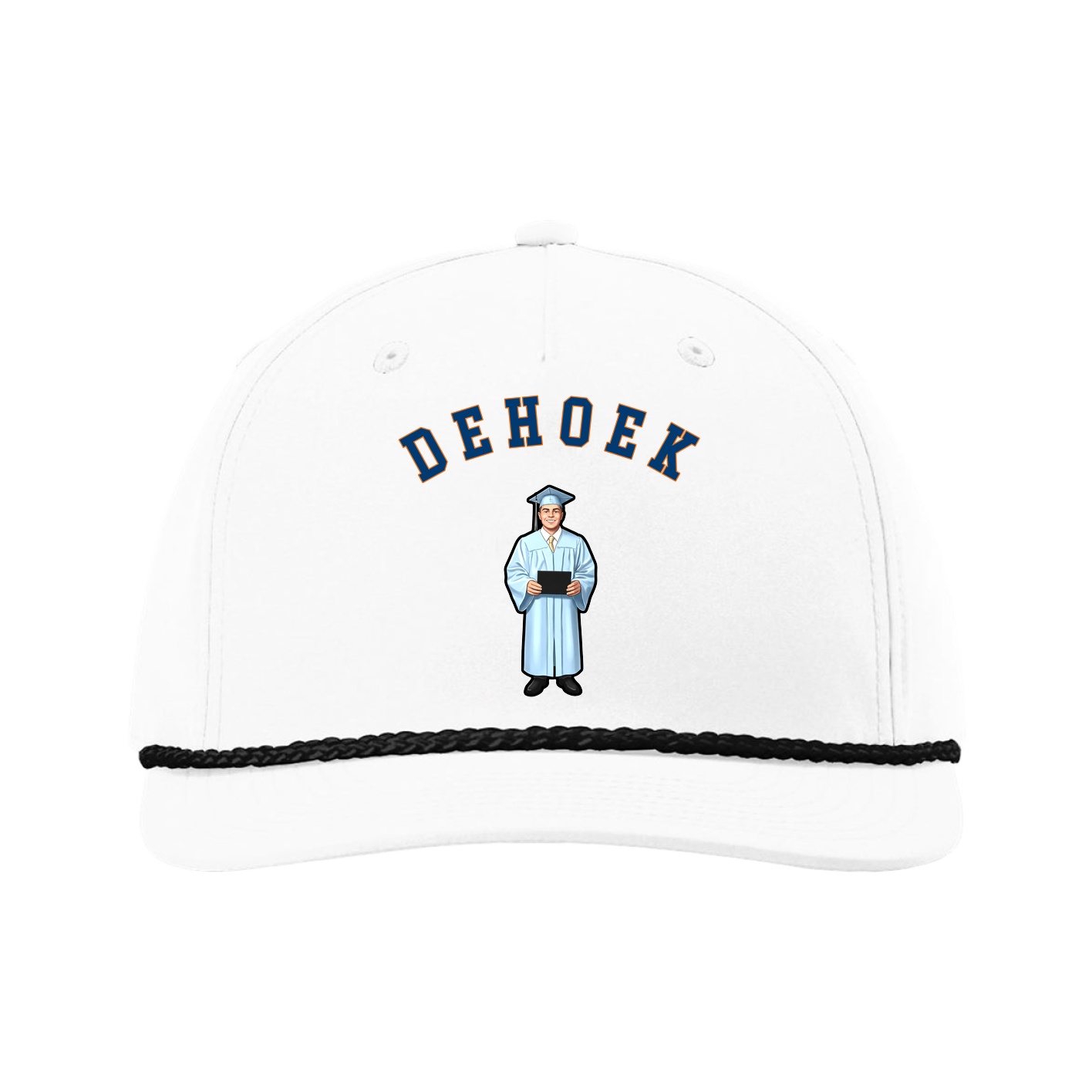 Five-Panel Classic Rope Cap — Shirsey Arch in White