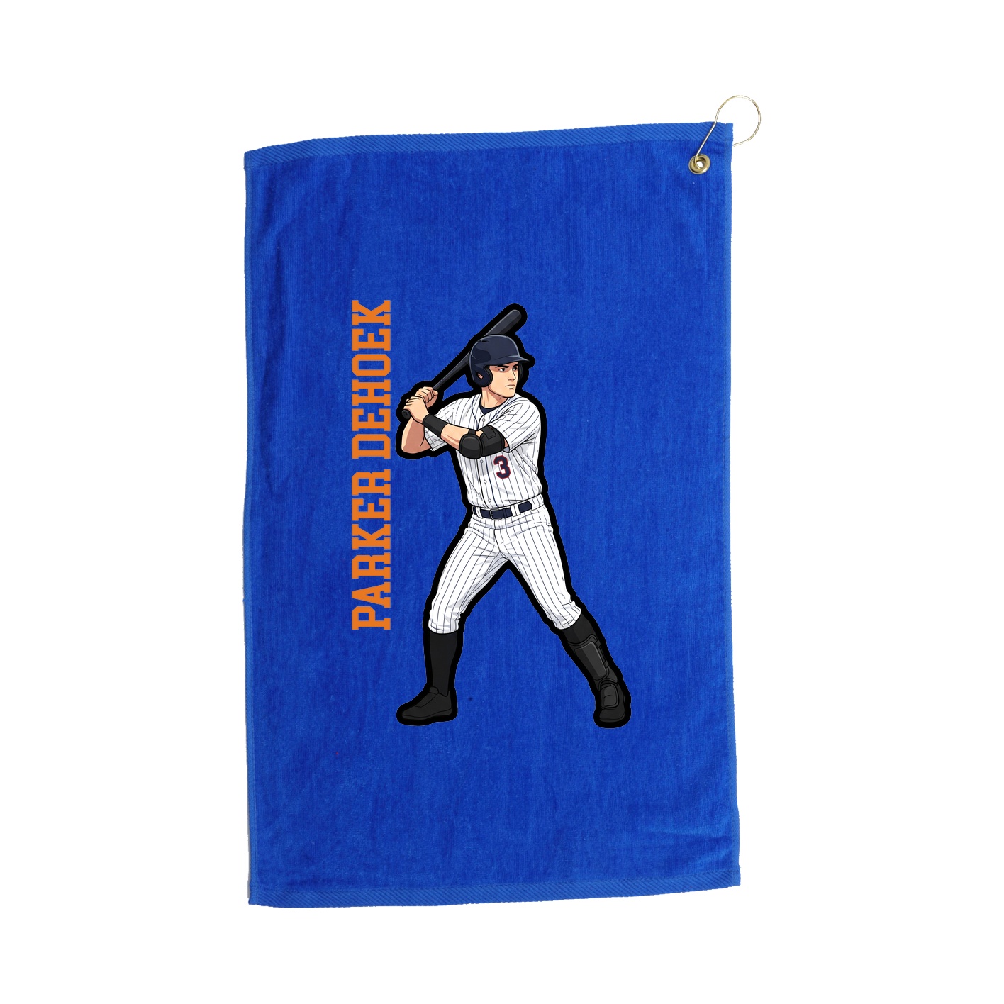 Golf Towel — Name Vertical in Royal