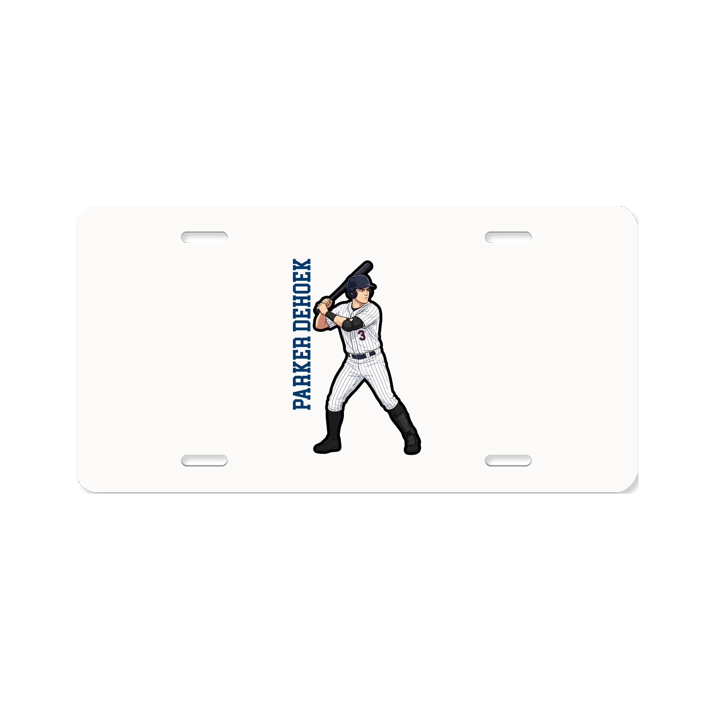 License Plate — Name Vertical in Classic