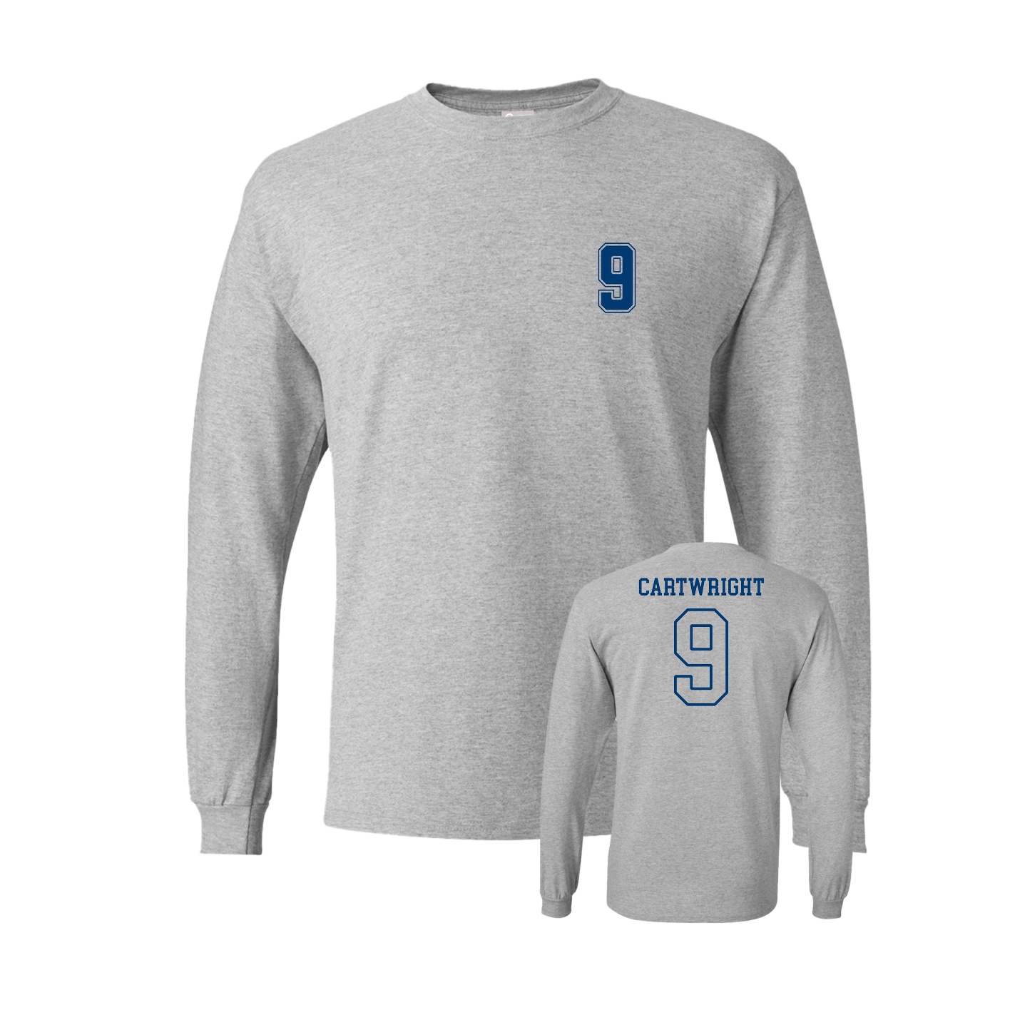 Long Sleeve Tee — Chest Back in Grey