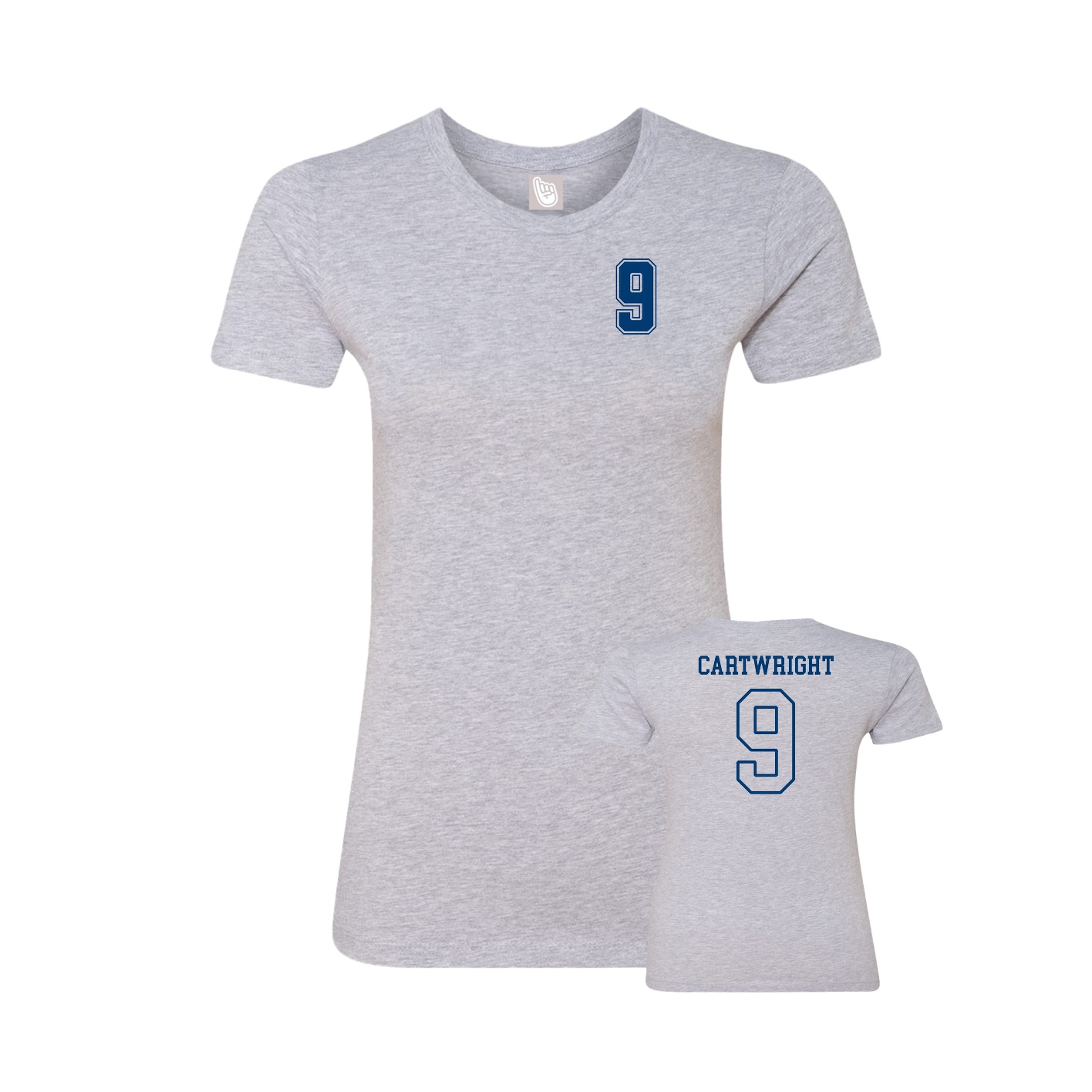 Womens Tee — Chest Back in Grey