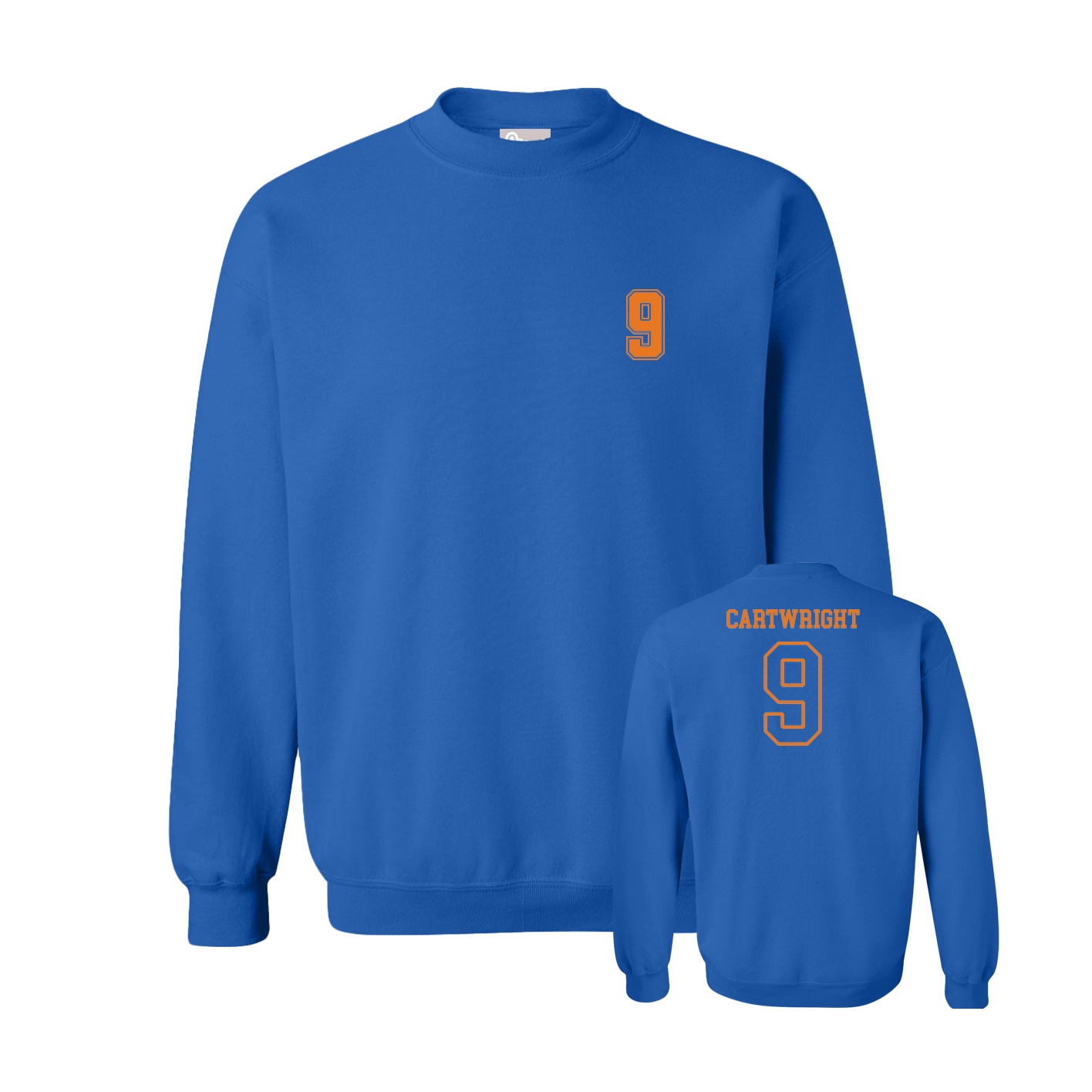 Fleece Crew — Chest Back in Royal