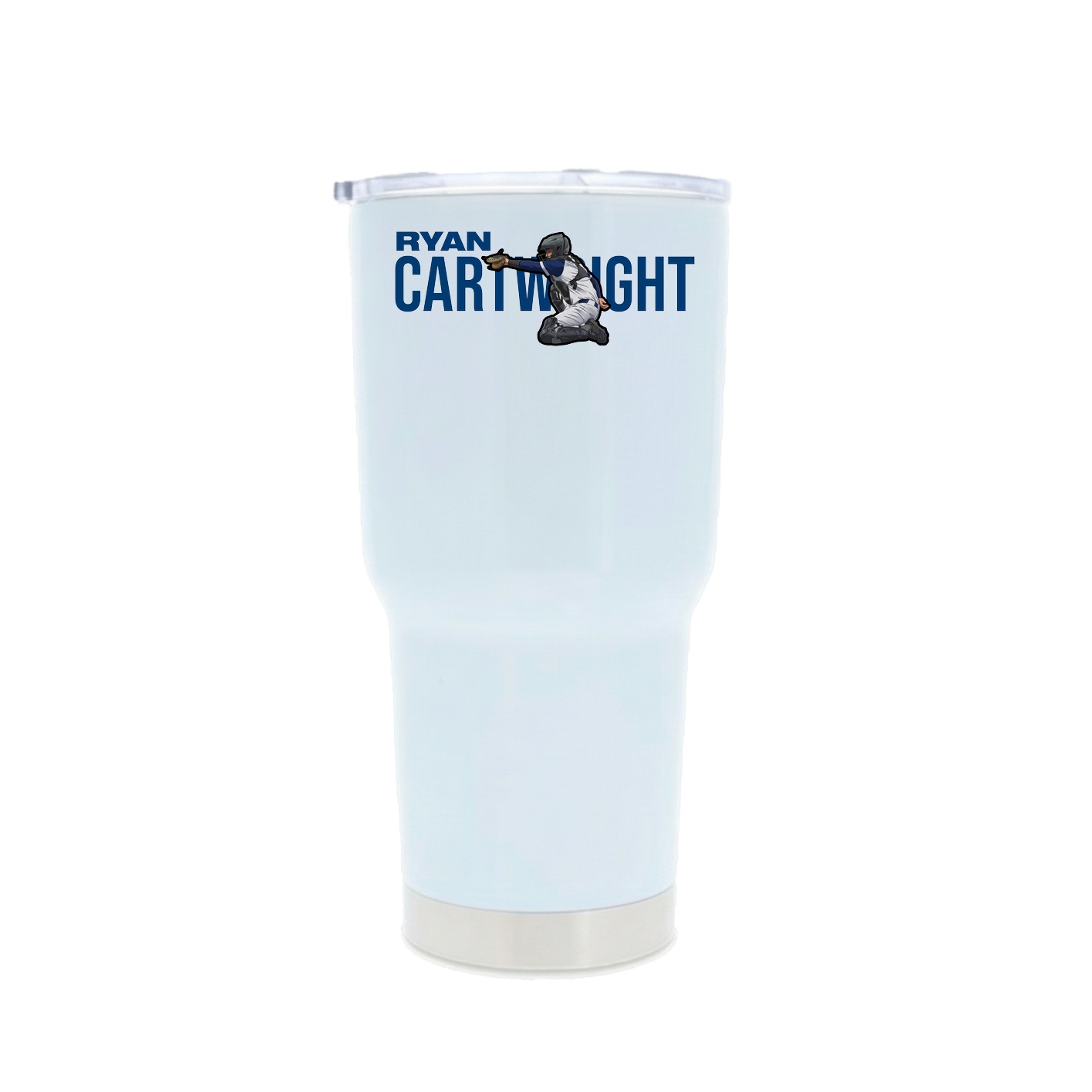 30oz Stainless Steel Tumbler — Player Name in White