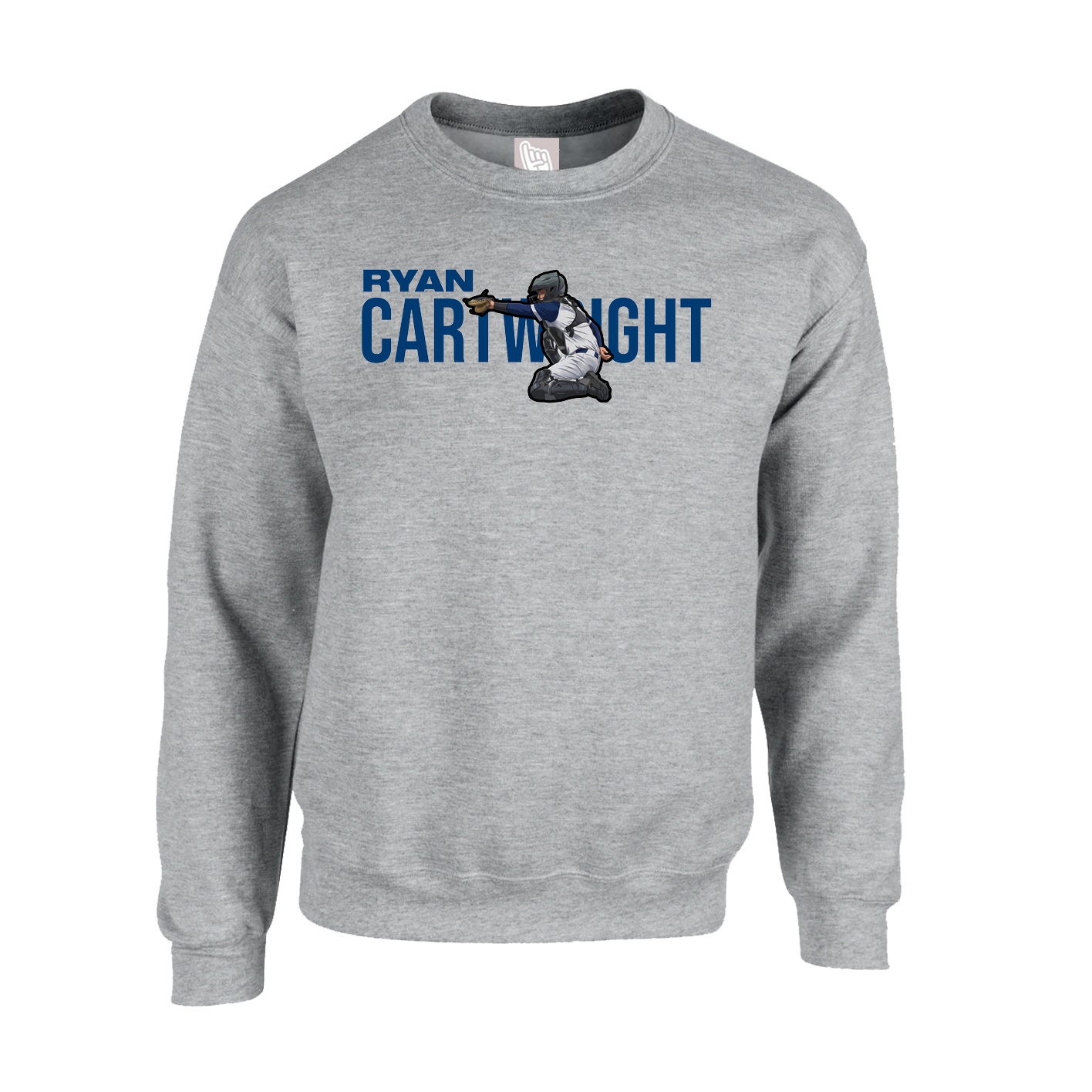 Fleece Crew — Player Name in Grey