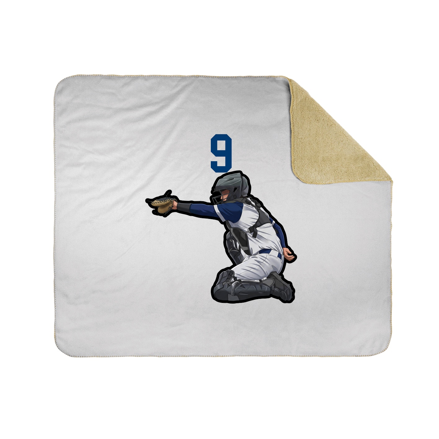 Throw Blanket — Number Top in White