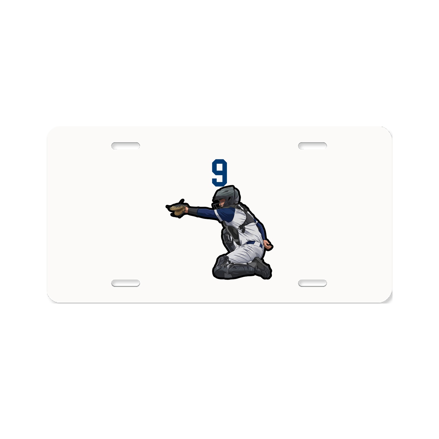 License Plate — Number Top in Classic