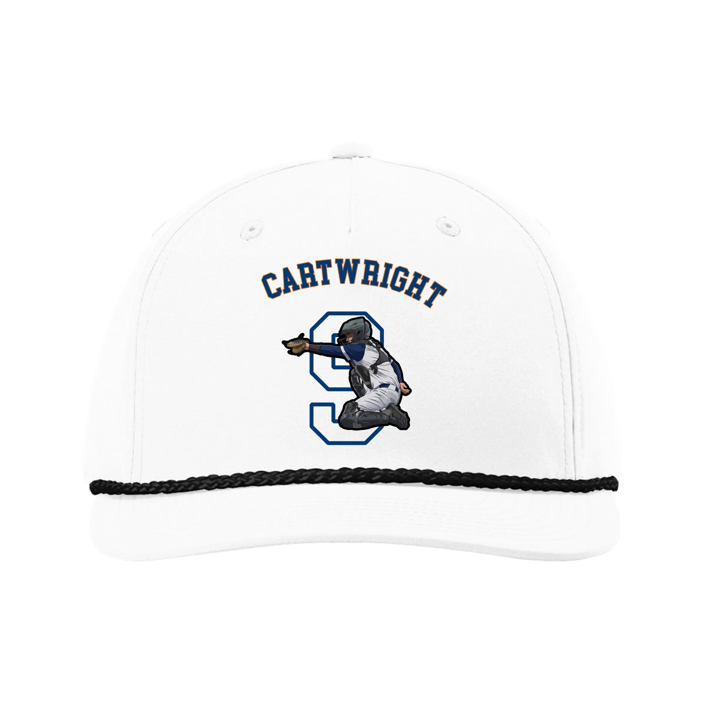 Five-Panel Classic Rope Cap — Shirsey Arch in White