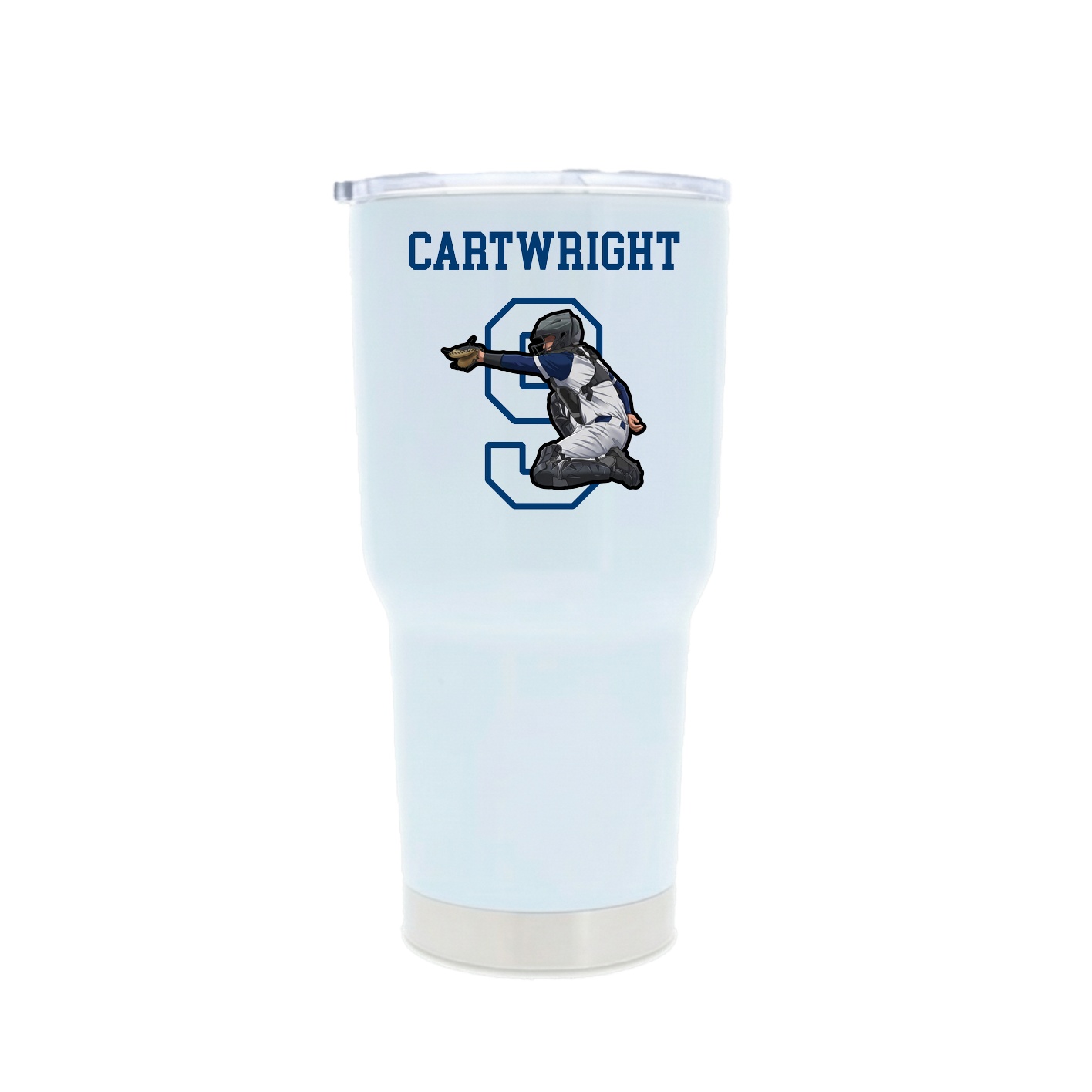 30oz Stainless Steel Tumbler — Shirsey in White
