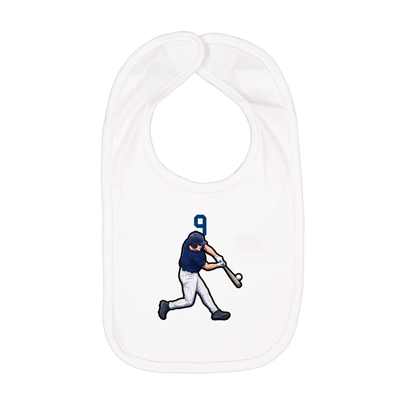 Infant Bib — Number Top in White