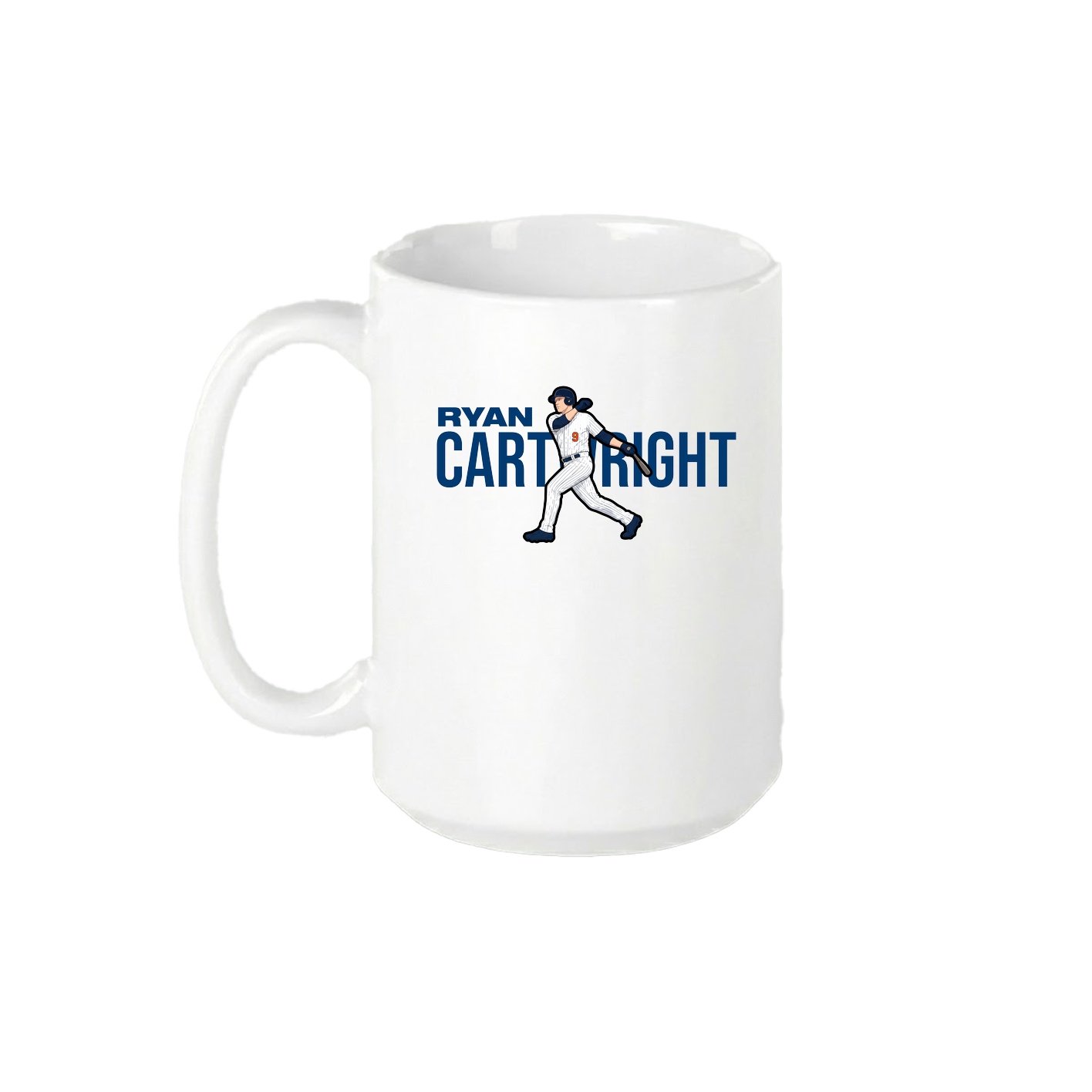15oz Coffee Mug — Player Name in White