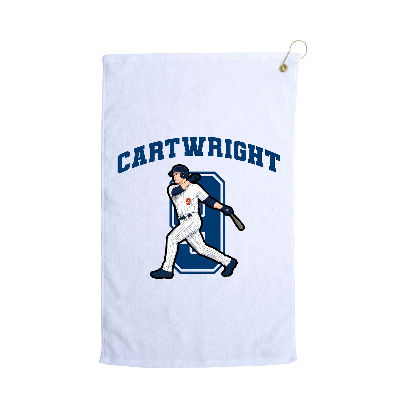 Golf Towel — Number in White