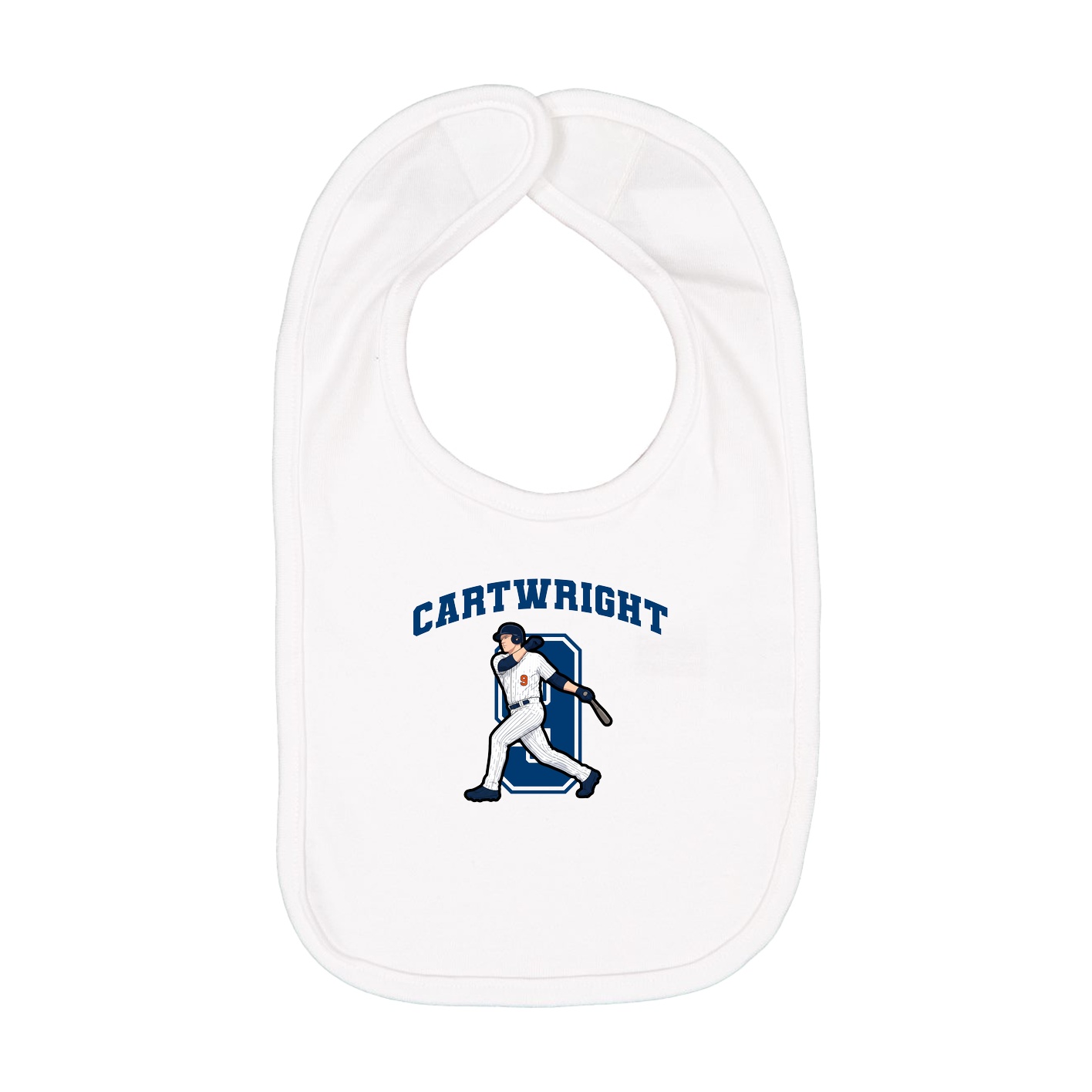 Infant Bib — Number in White