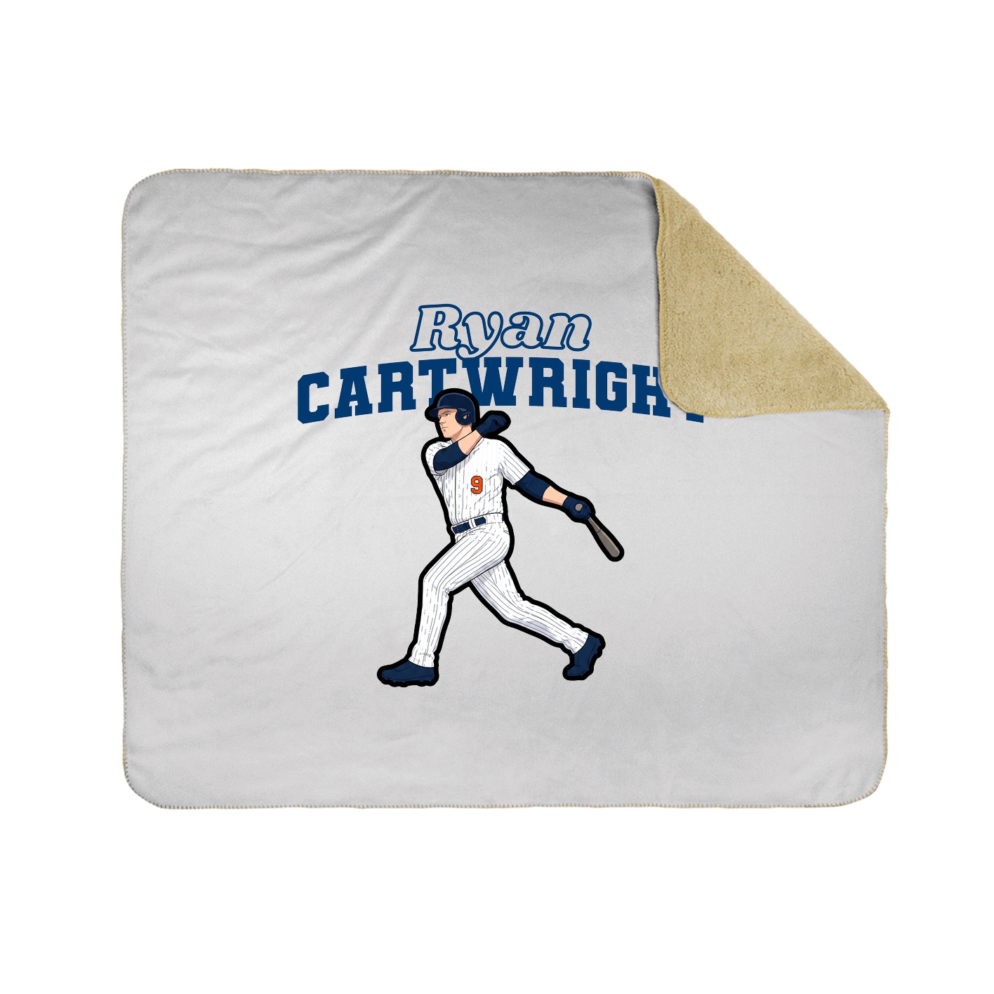Throw Blanket — Name Arch in White