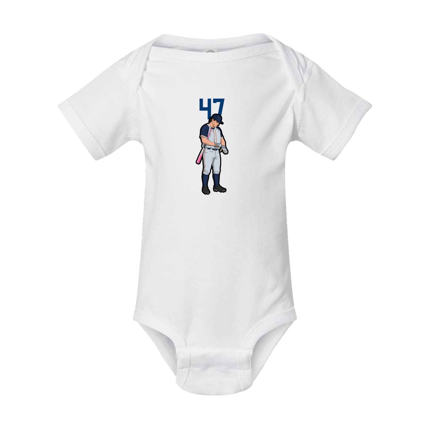 Baby Onesie — Number Top in White