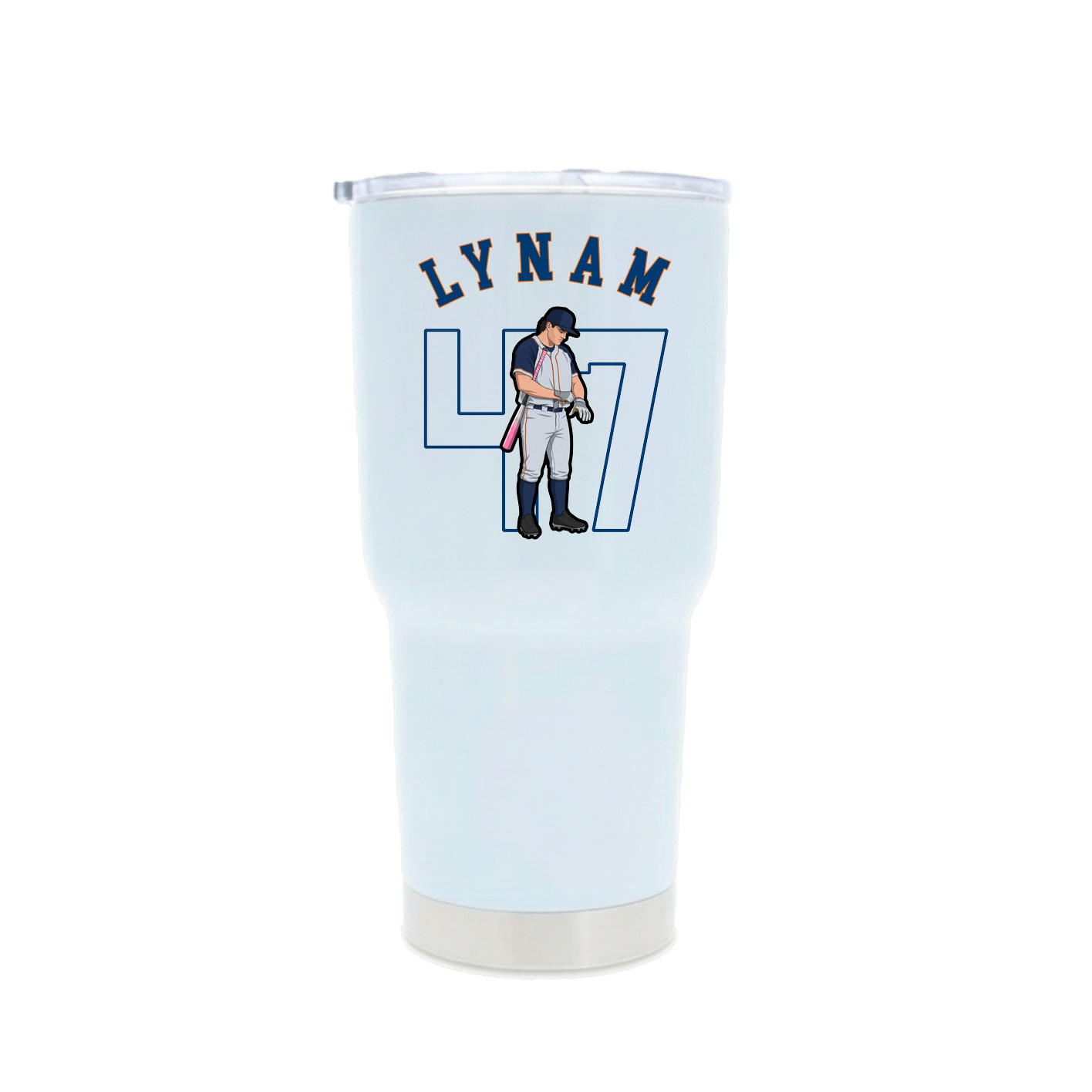 30oz Stainless Steel Tumbler — Shirsey Arch in White