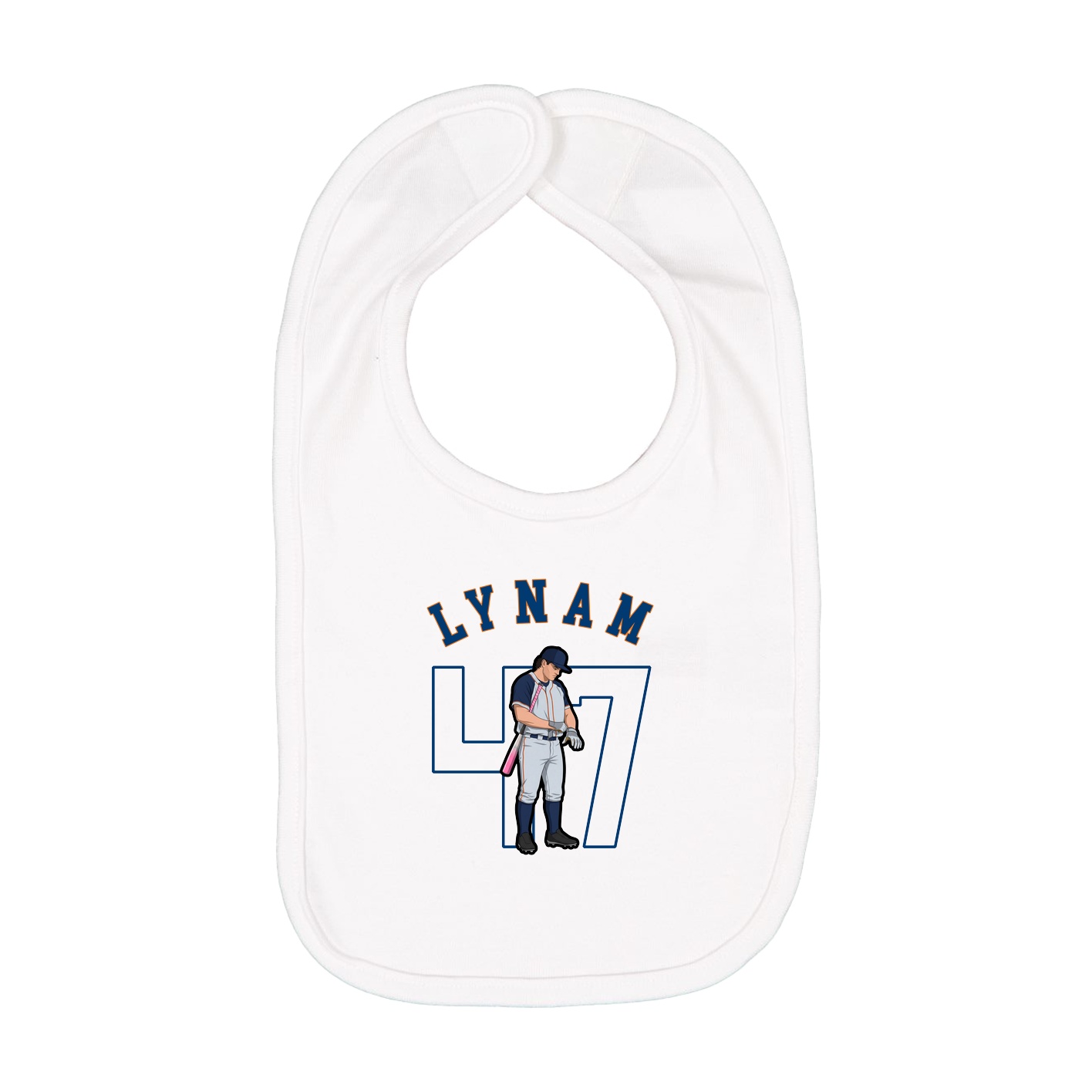 Infant Bib — Shirsey Arch in White