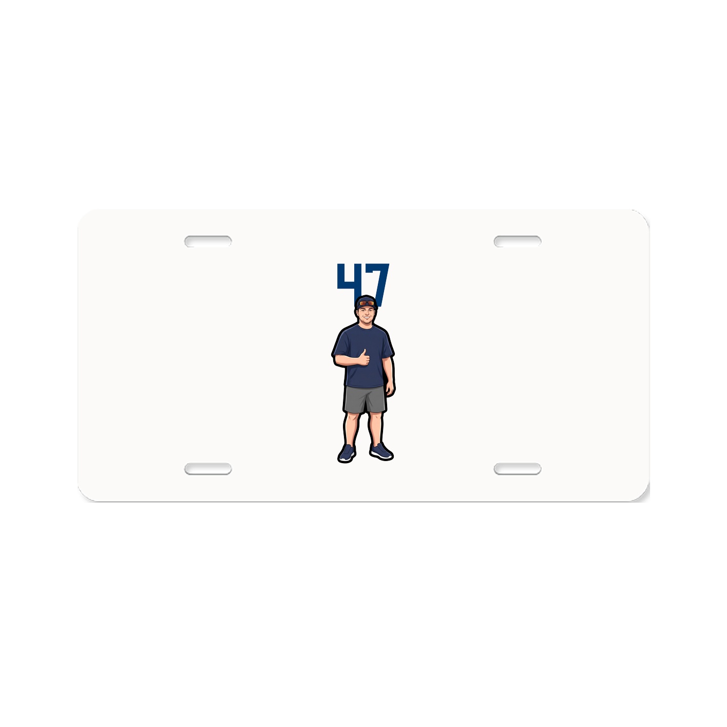 License Plate — Number Top in Classic
