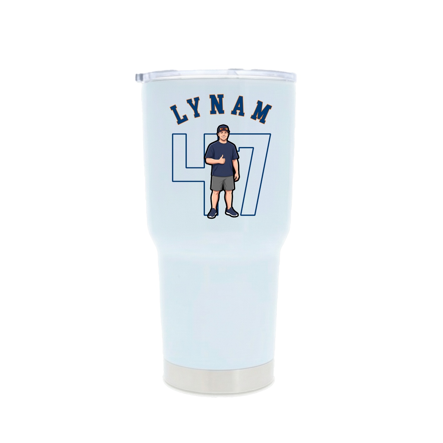 30oz Stainless Steel Tumbler — Shirsey Arch in White