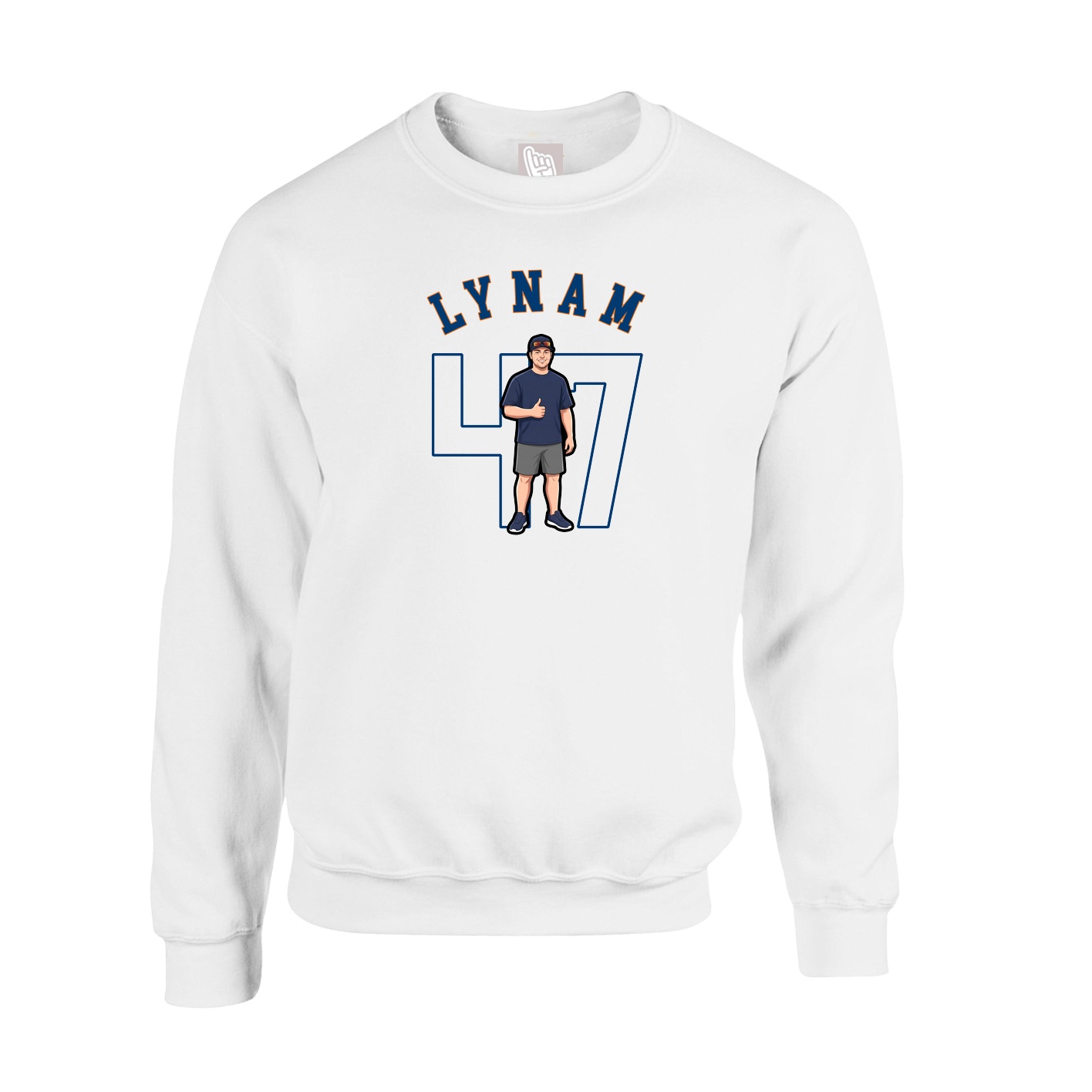 Fleece Crew — Shirsey Arch in White