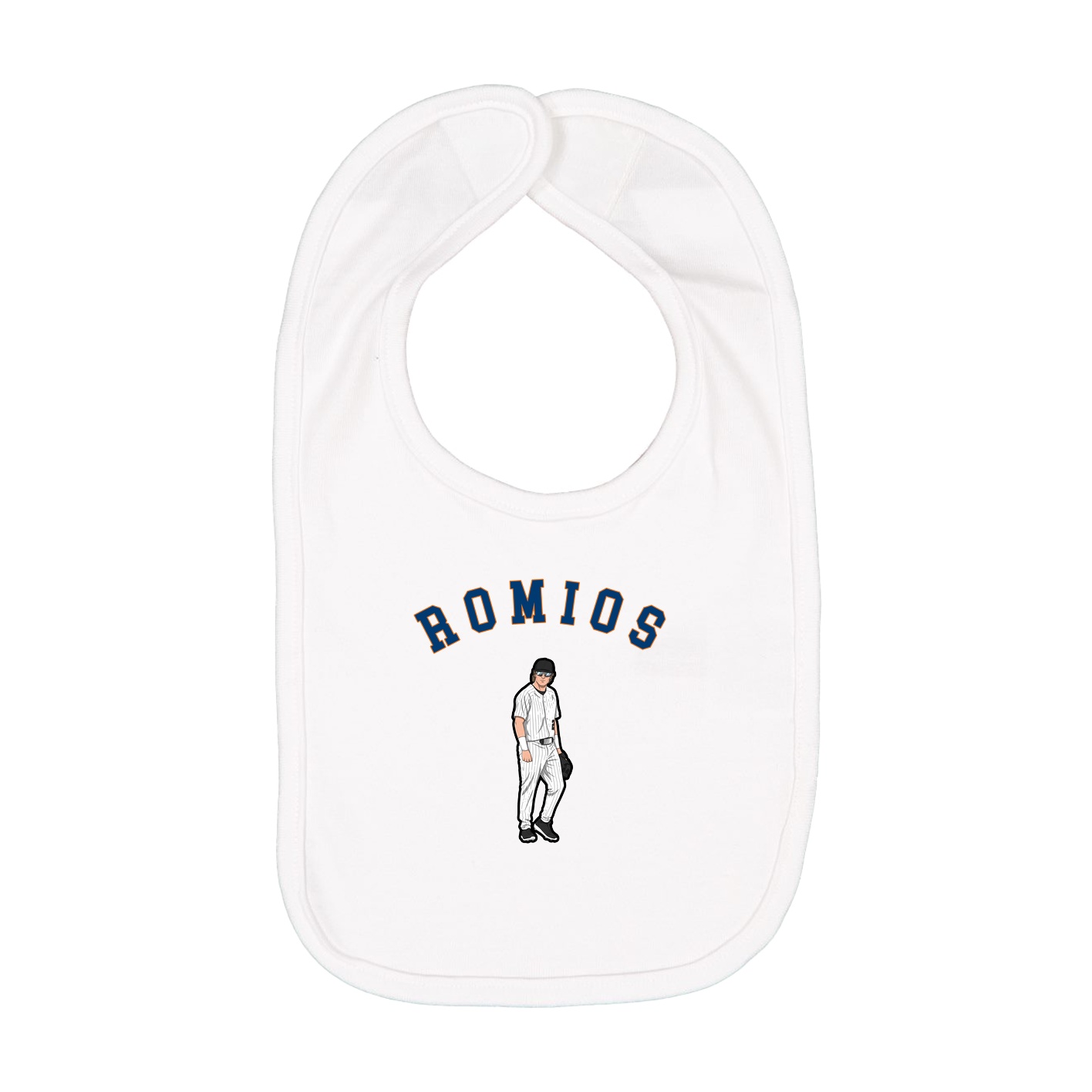 Infant Bib — Shirsey Arch in White
